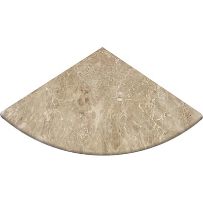 Cappuccino Polished Marble Corner Shelf 9"