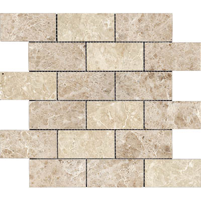 Cappuccino Polished Marble Mosaic Brick 2"X4"