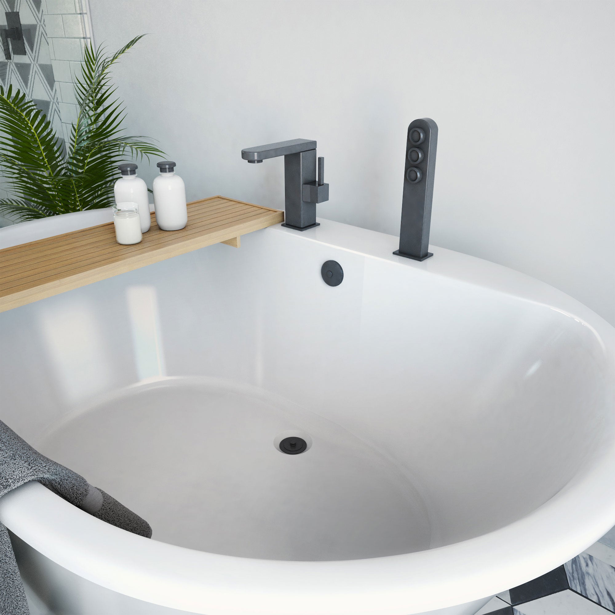 DreamLine Caribbean 60 in. L x 23 in. H Bathtub