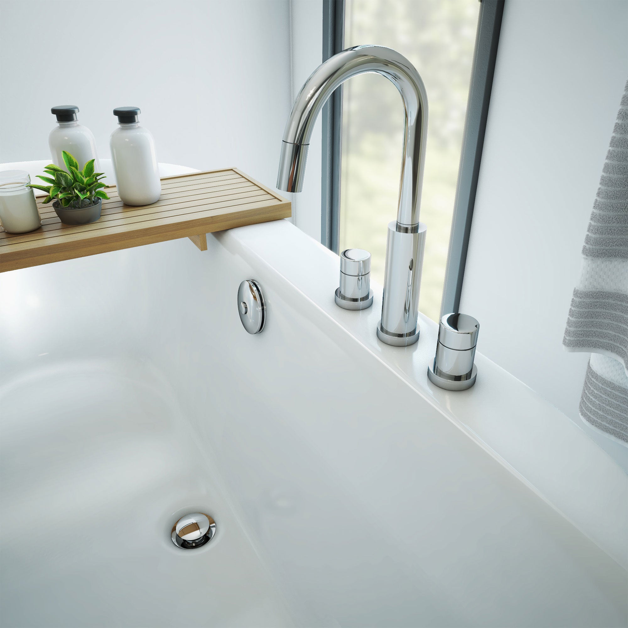 DreamLine Caribbean 66 in. L x 23 in. H Bathtub
