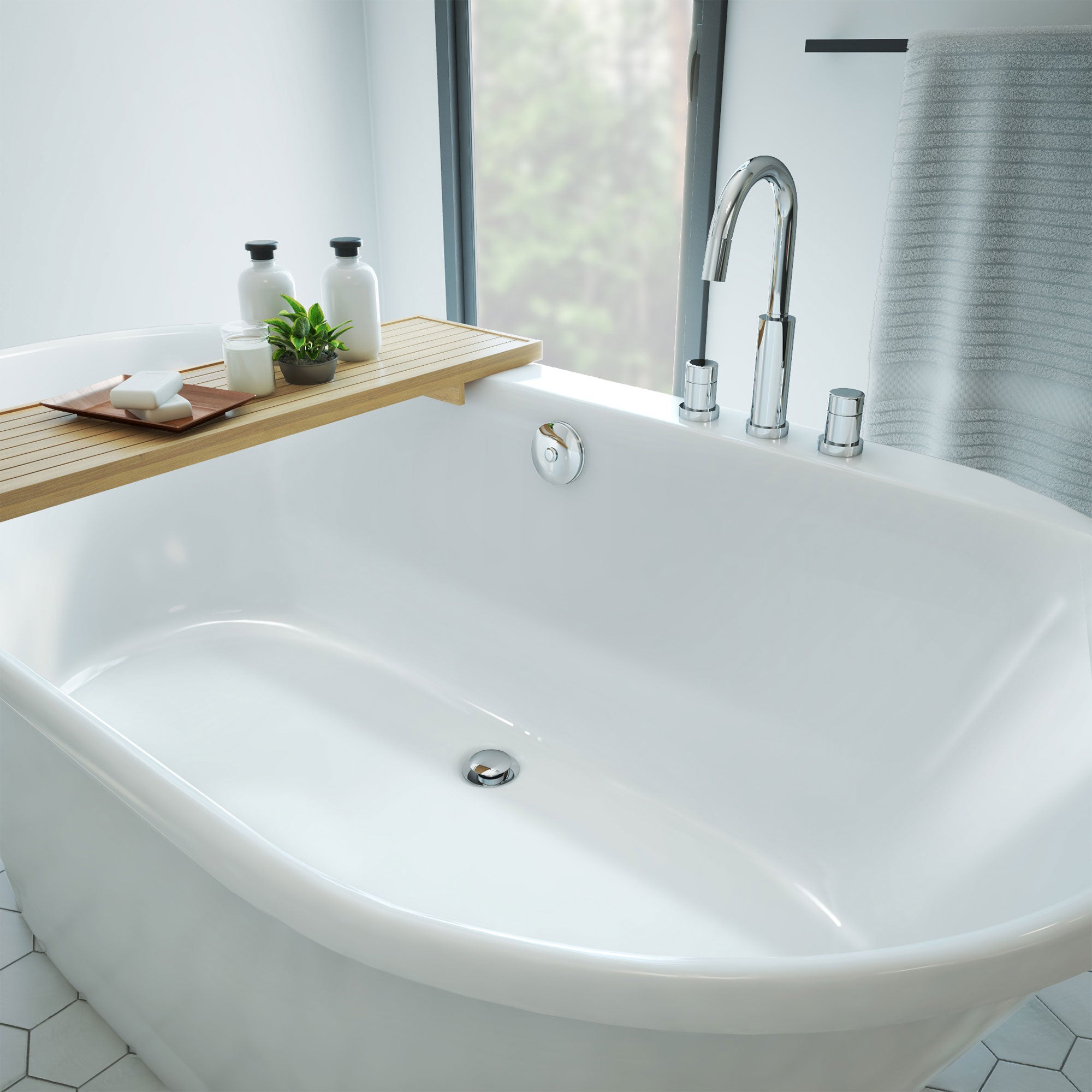 DreamLine Caribbean 66 in. L x 23 in. H Bathtub