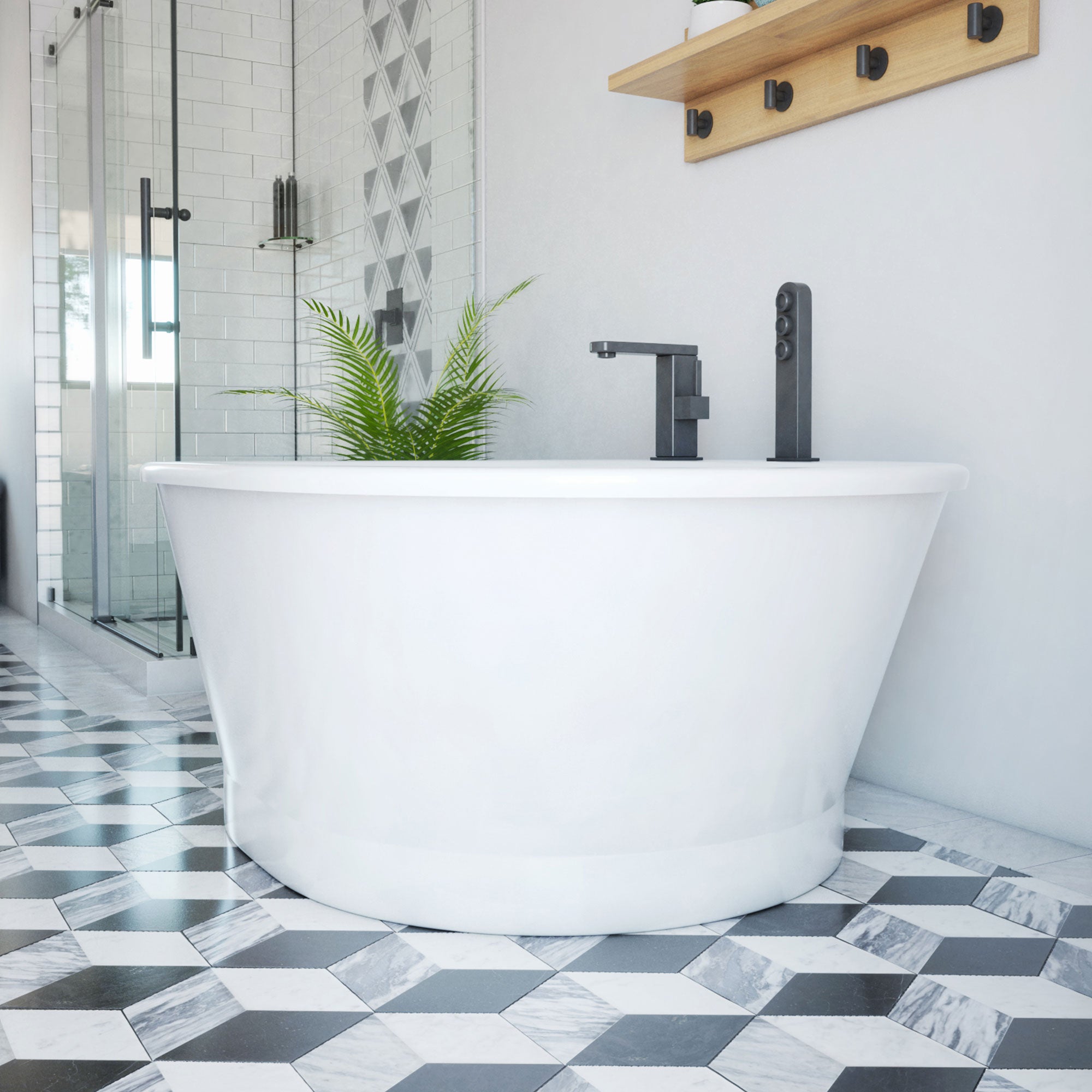 DreamLine Caribbean 60 in. L x 23 in. H Bathtub