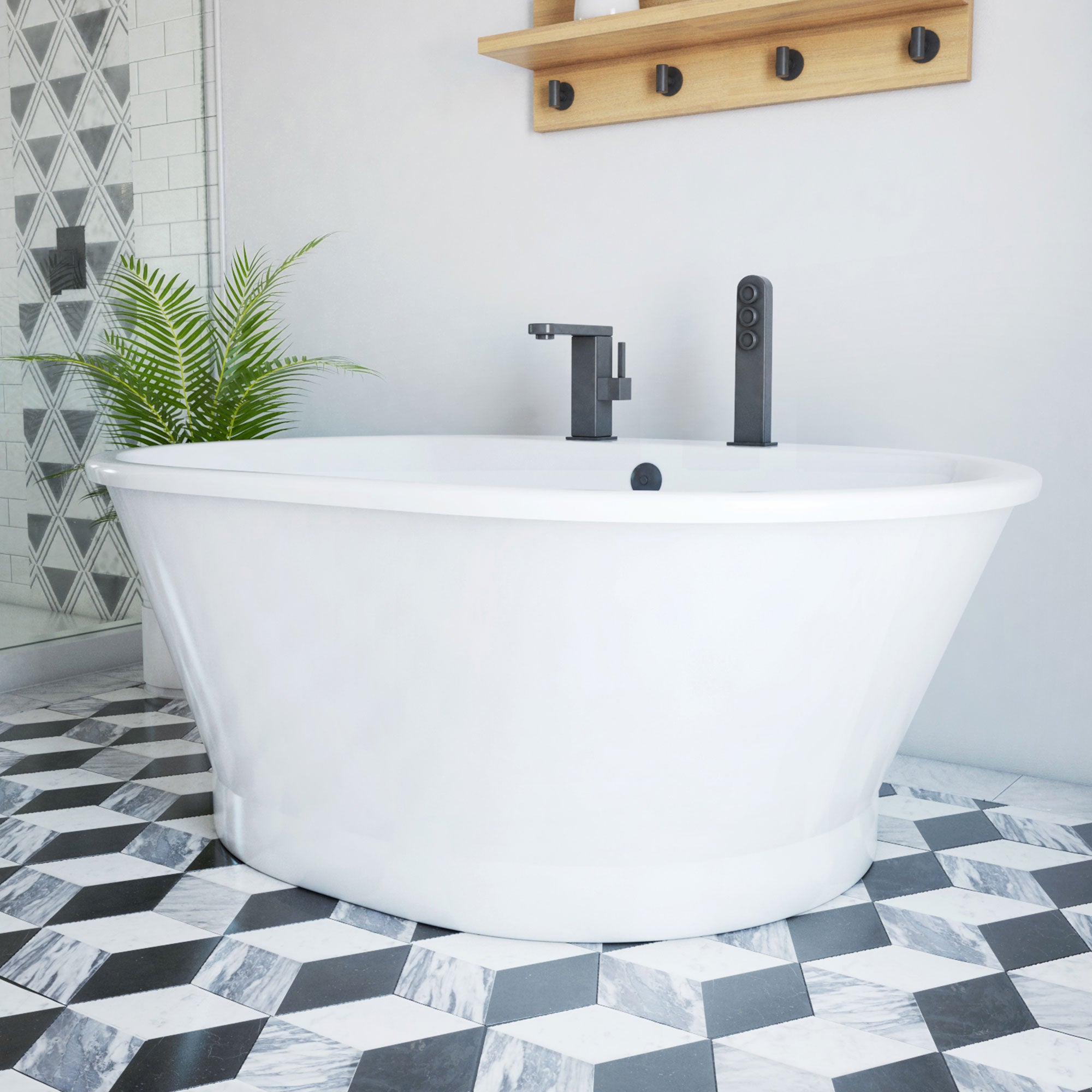 DreamLine Caribbean 60 in. L x 23 in. H Bathtub