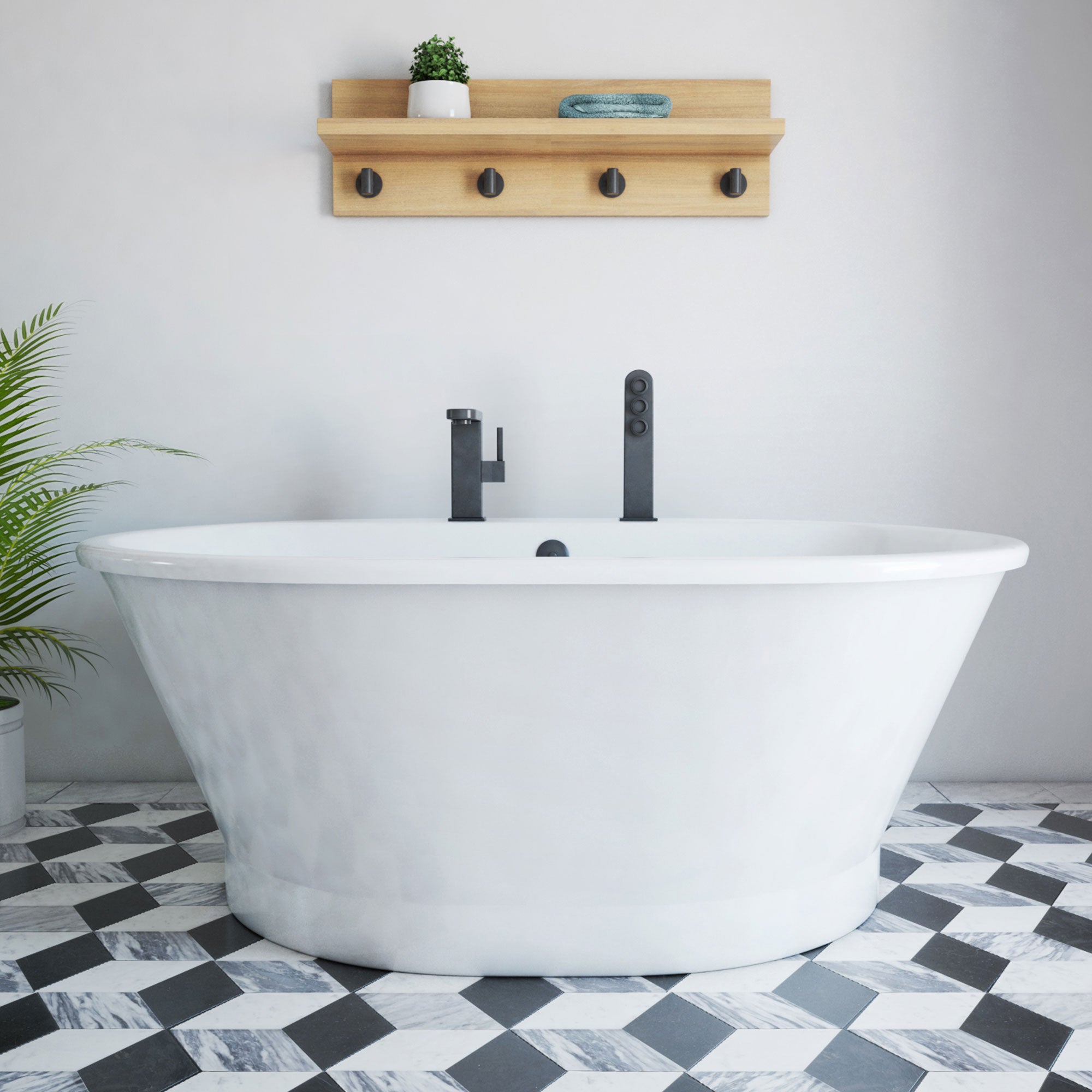 DreamLine Caribbean 60 in. L x 23 in. H Bathtub