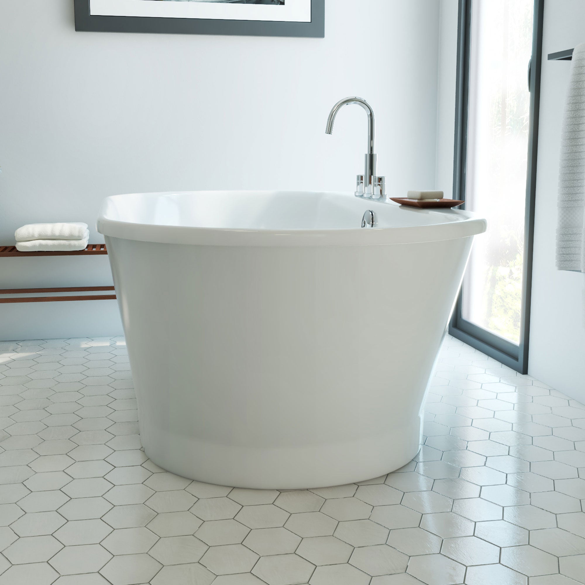 DreamLine Caribbean 66 in. L x 23 in. H Bathtub