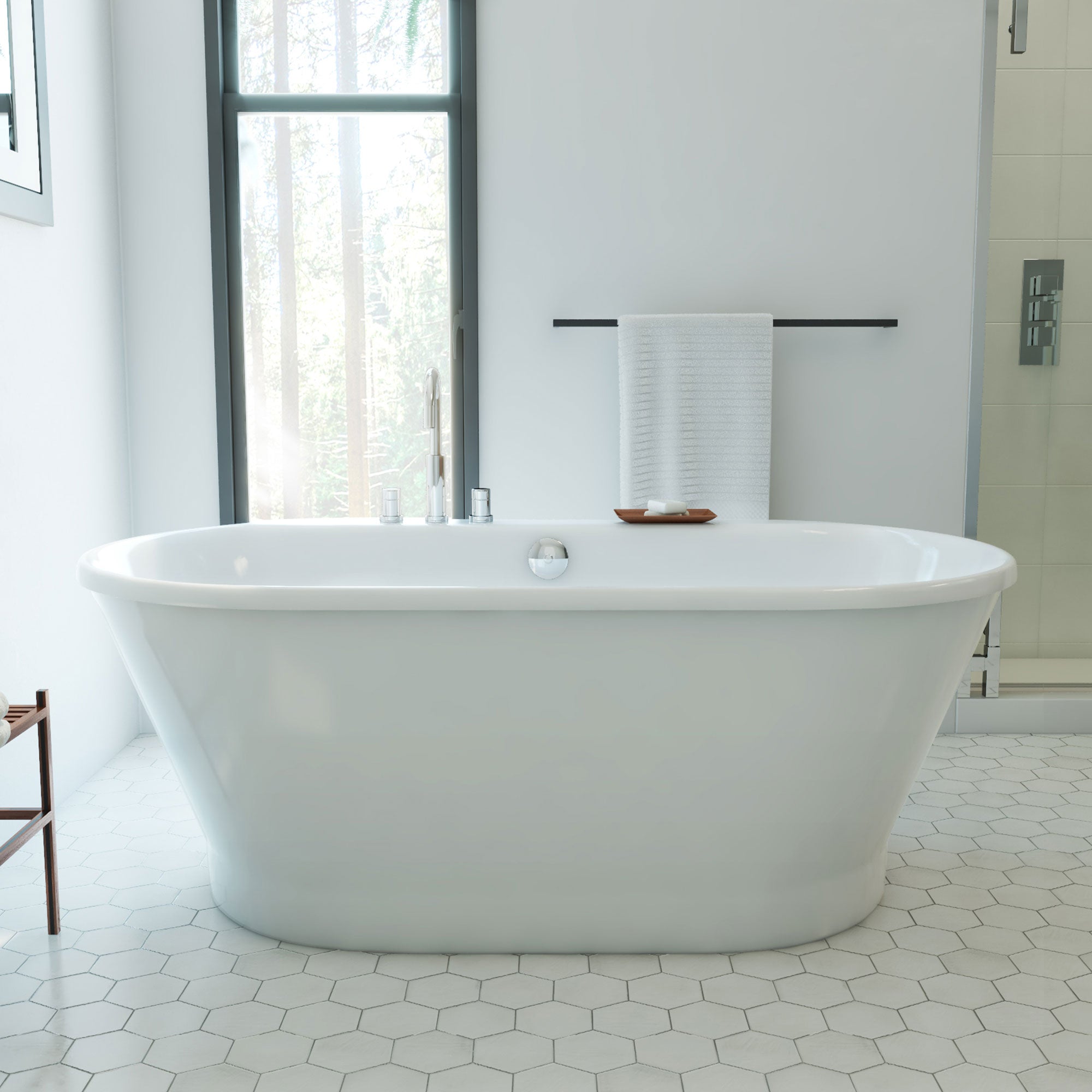 DreamLine Caribbean 66 in. L x 23 in. H Bathtub