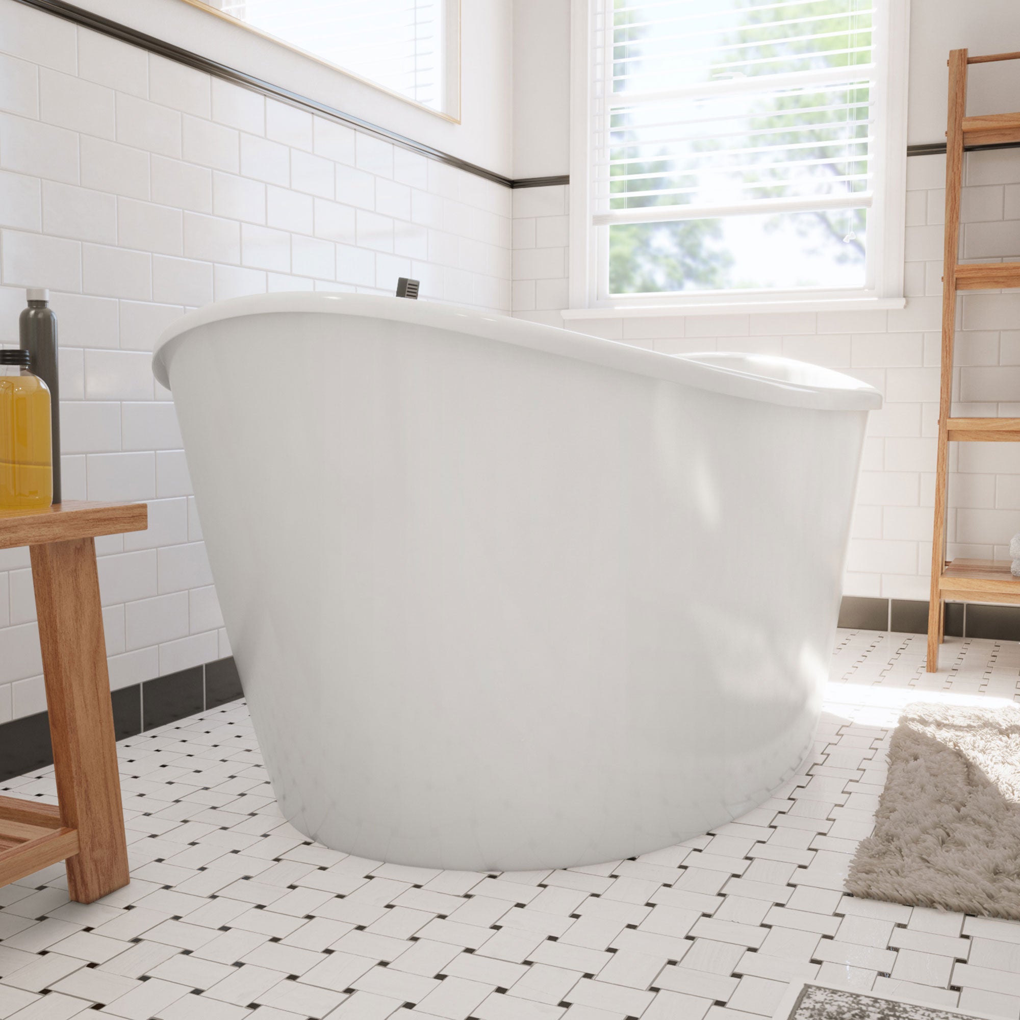 DreamLine Caspian 66 in. L x 27 in. H Bathtub