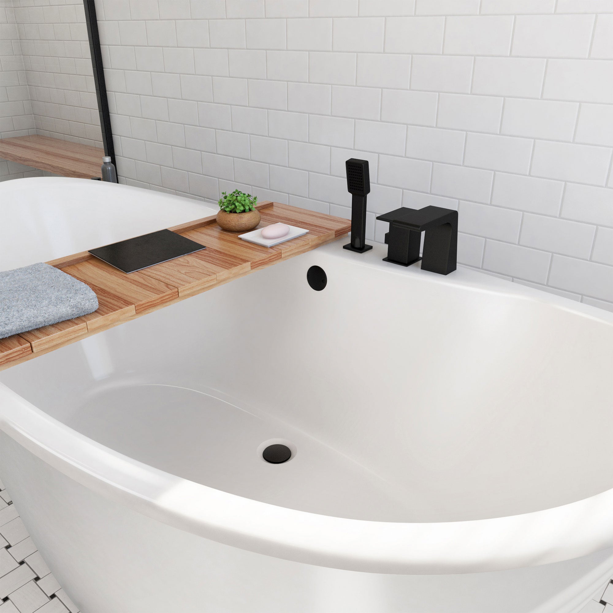 DreamLine Caspian 66 in. L x 27 in. H Bathtub