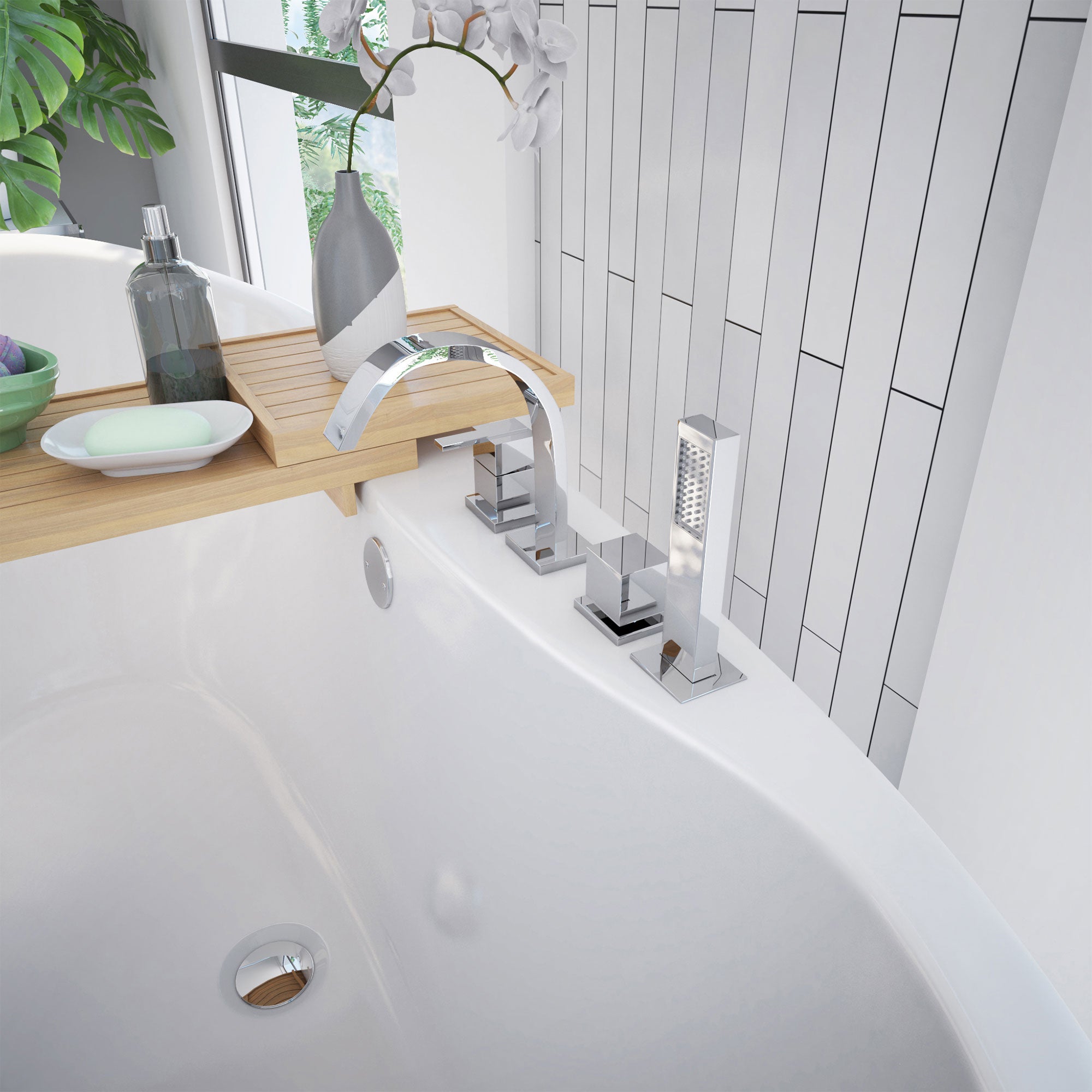 DreamLine Caspian 60 in. L x 27 in. H Bathtub
