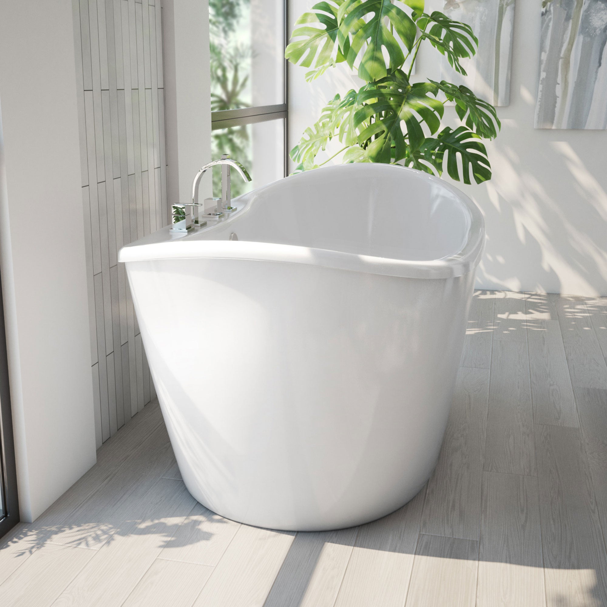 DreamLine Caspian 60 in. L x 27 in. H Bathtub