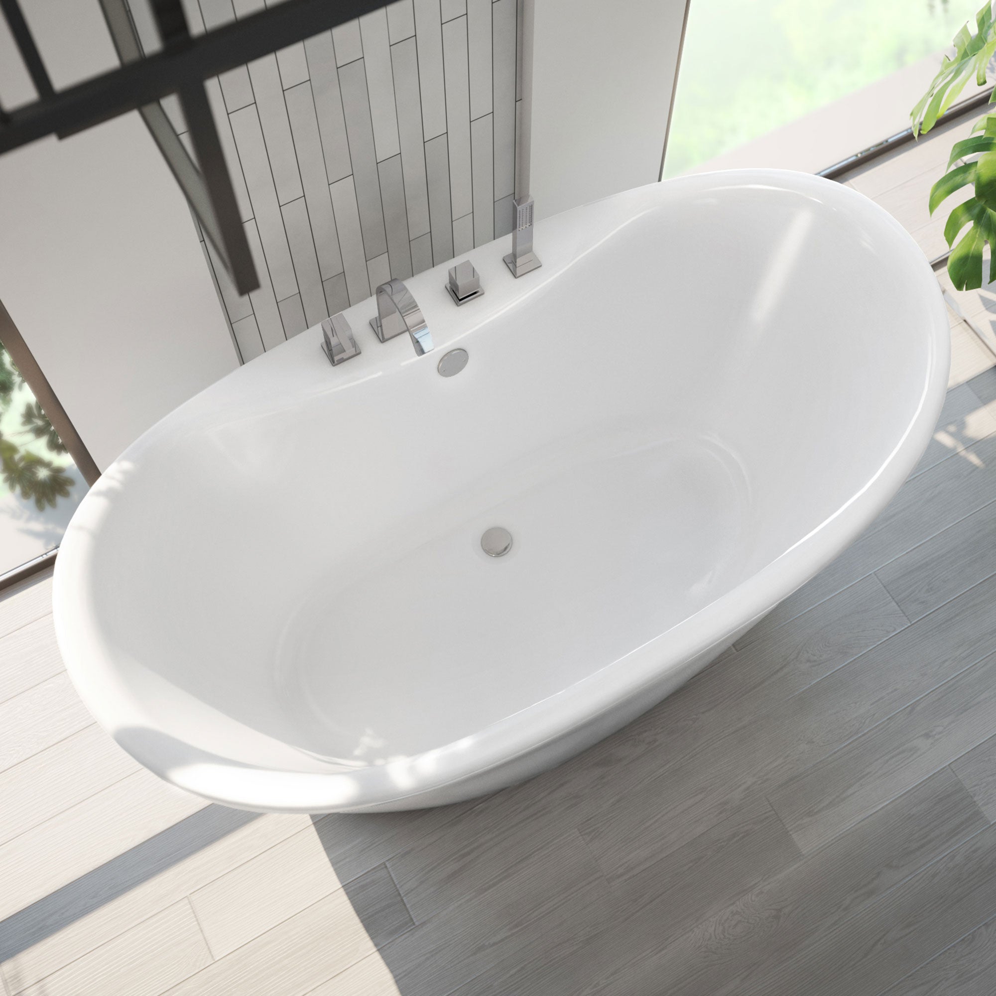 DreamLine Caspian 60 in. L x 27 in. H Bathtub