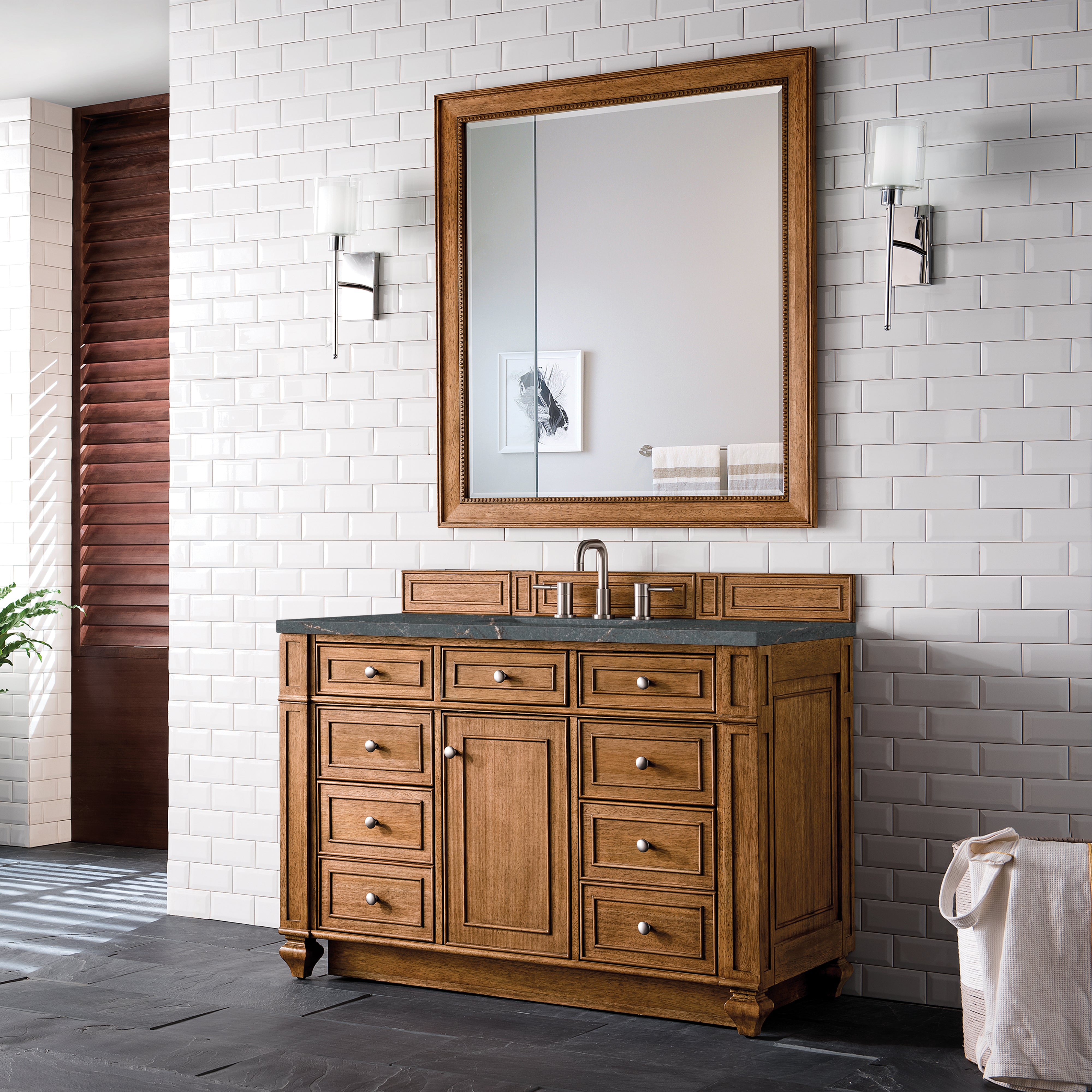 James Martin Bristol 48" Single Vanity in Saddle Brown with 3cm Countertop