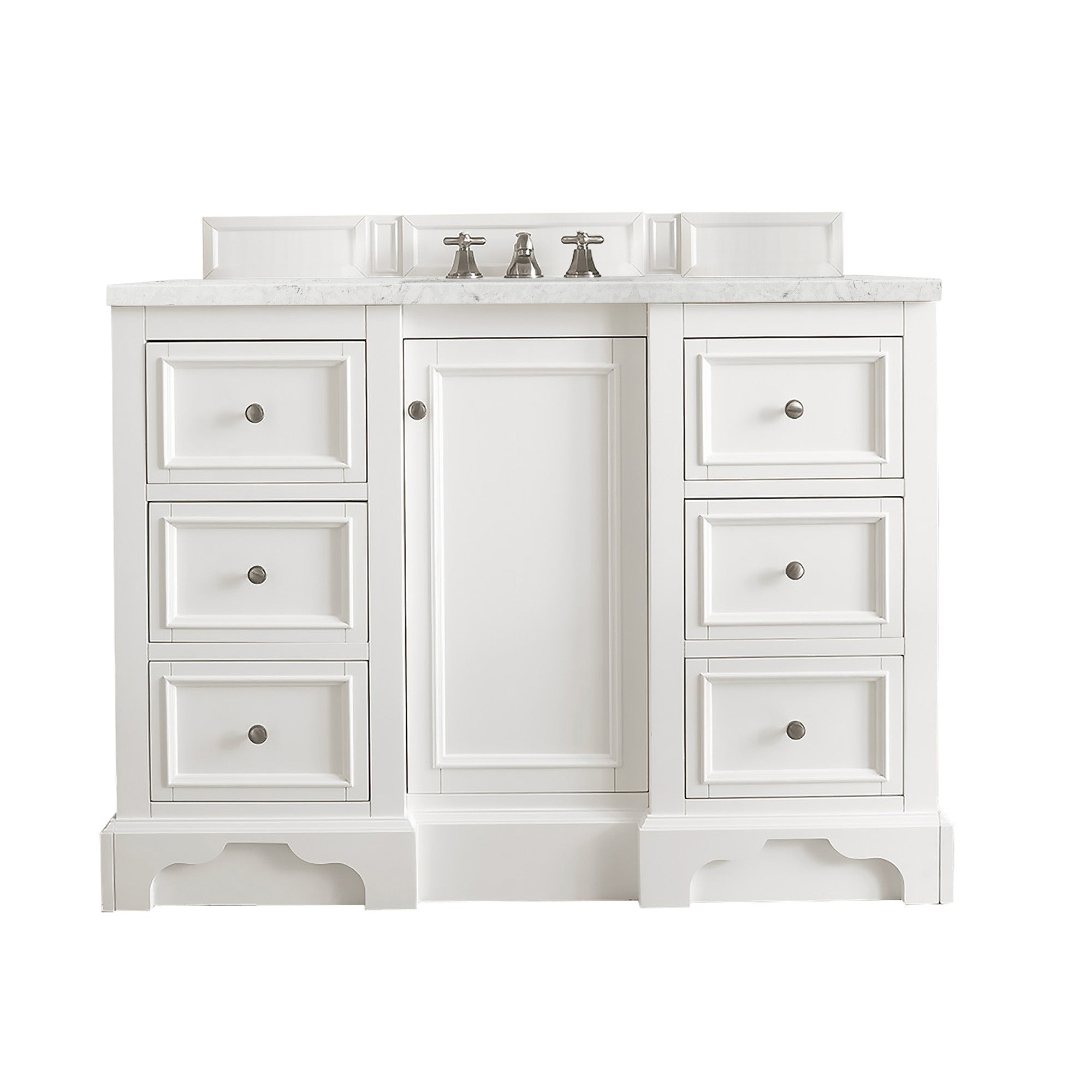 James Martin De Soto 48" Single Vanity in Bright White with 3cm Countertop