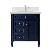 James Martin Brittany 30" Single Vanity in Victory Blue with 3cm Countertop