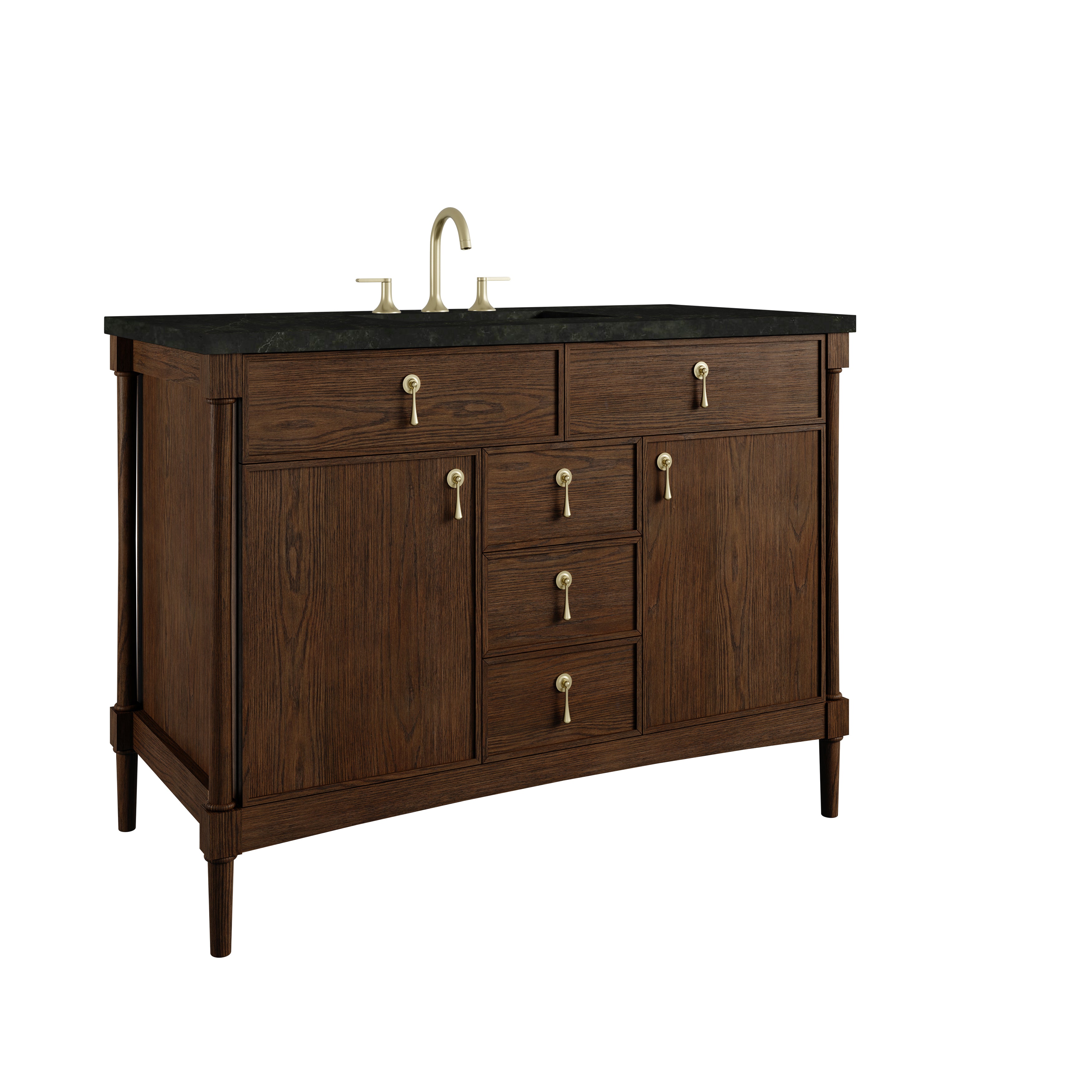 James Martin Kinnsden 48" Single Vanity in Sable Oak with 3cm Countertop