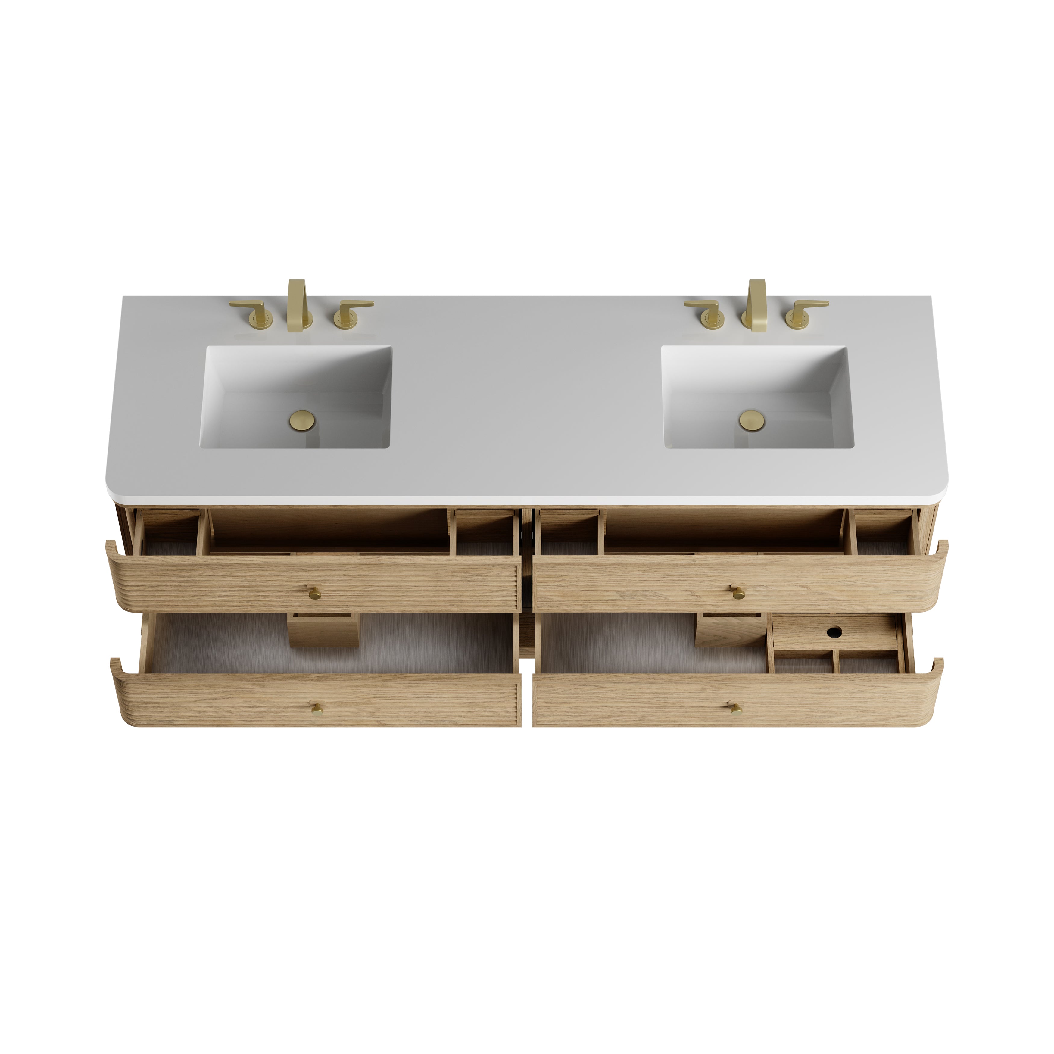 James Martin Allamari 72" Double Vanity in Dune Mist with 3cm Countertop