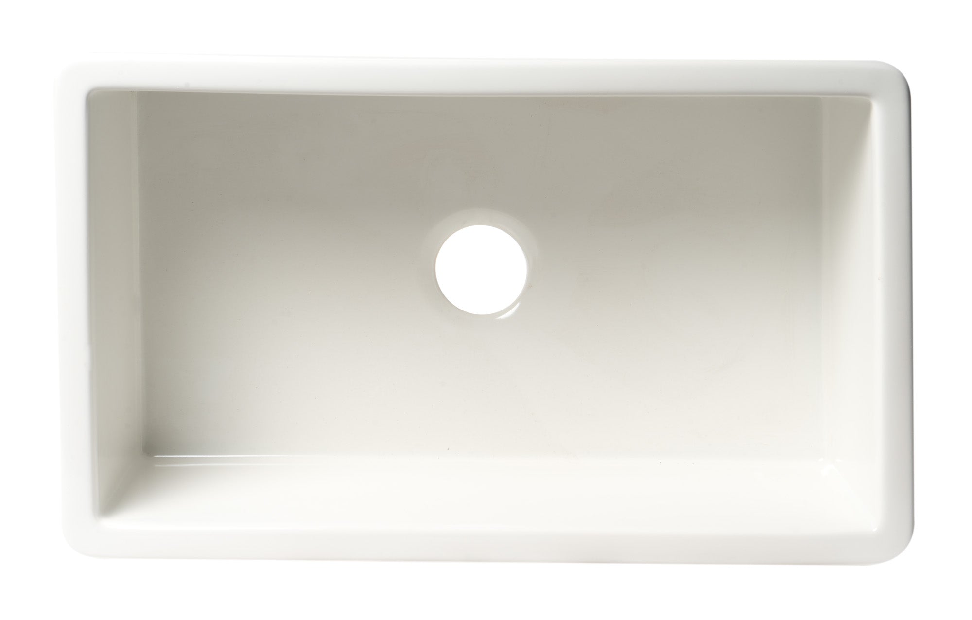 ALFI brand ABF3018UD ABF3018UD-W White 30" x 18" Fireclay Undermount / Drop In Kitchen Sink w Grid