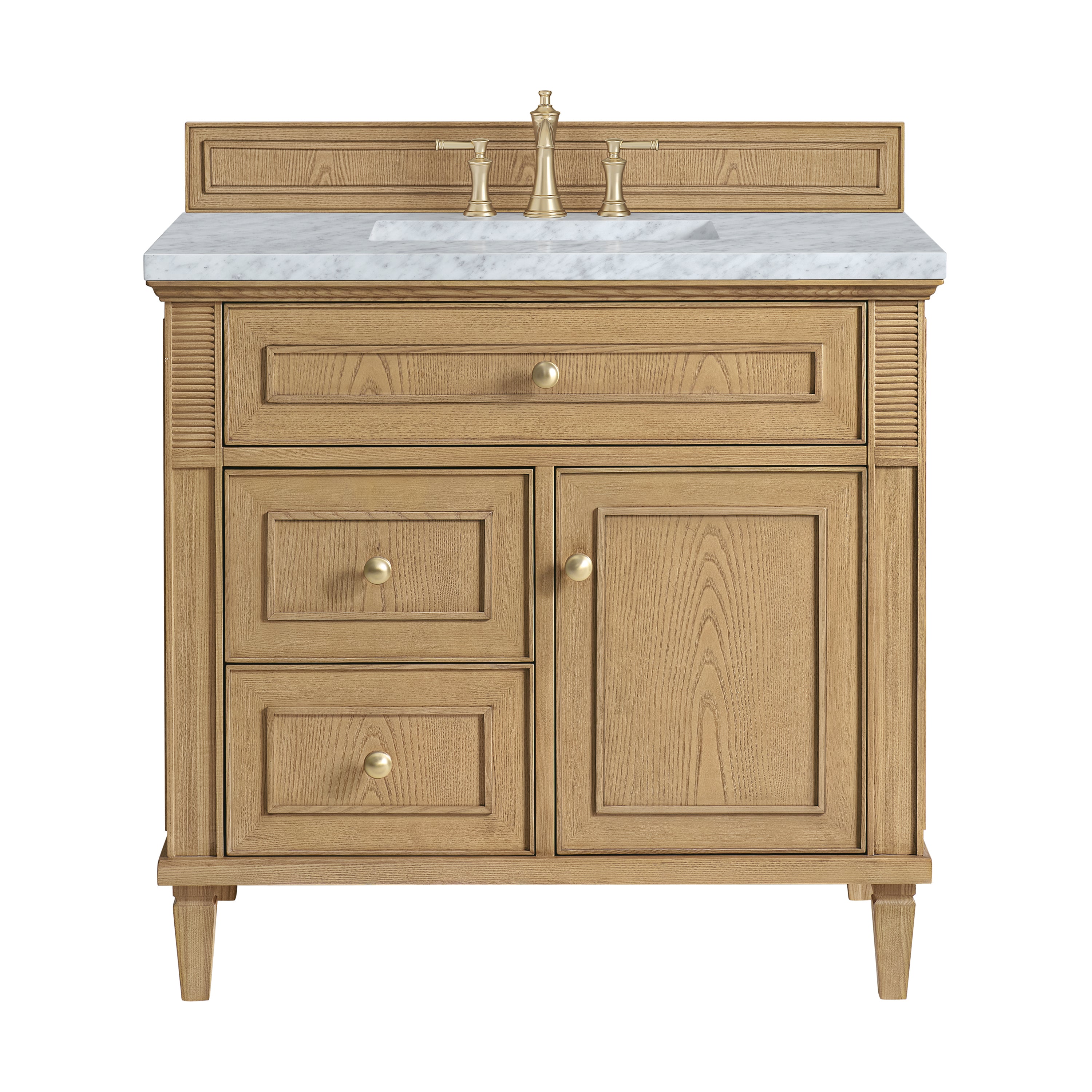 James Martin Lorelai 36" Single Vanity in Light Natural Oak with 3cm Countertop