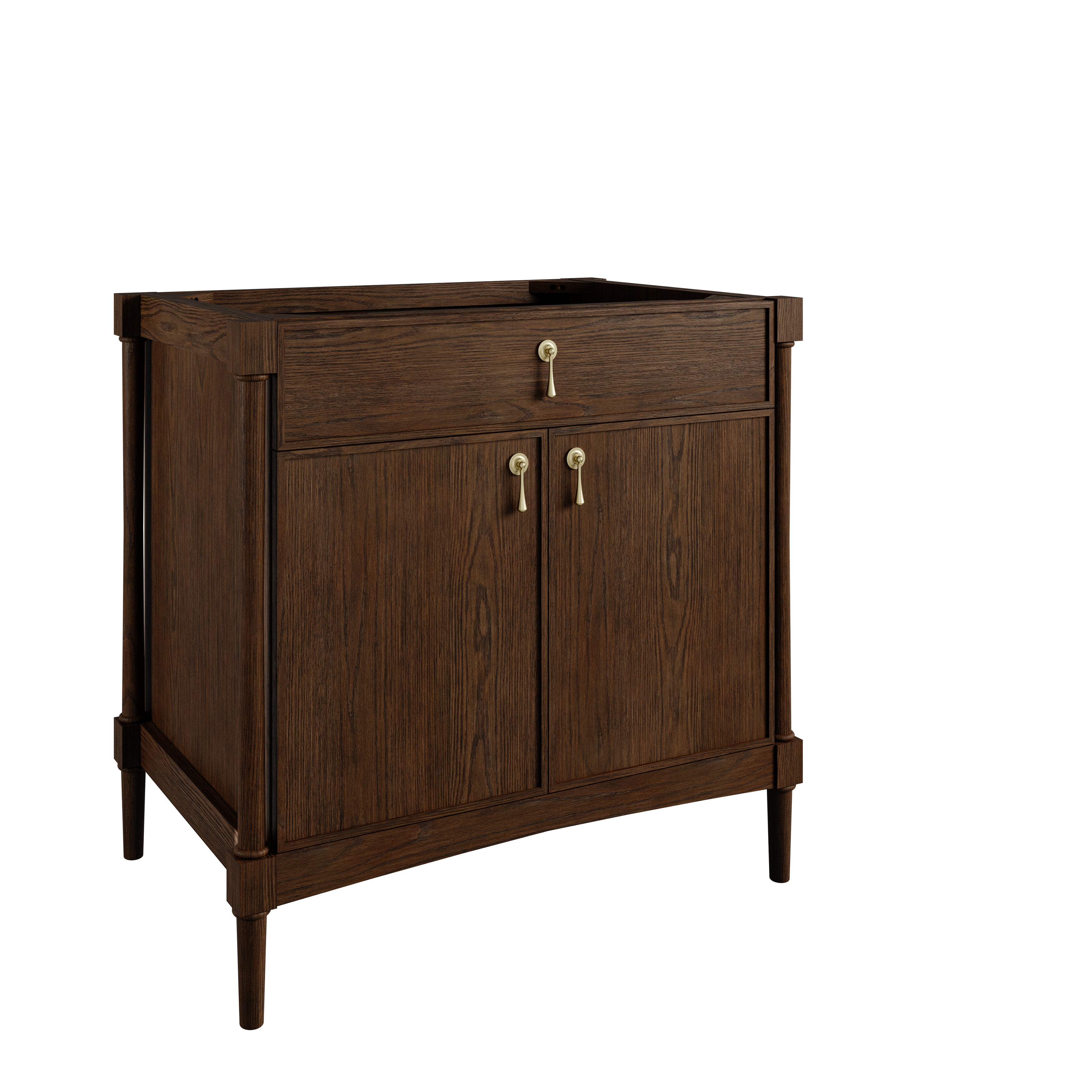 James Martin Kinnsden 36" Single Vanity in Sable Oak with 3cm Countertop