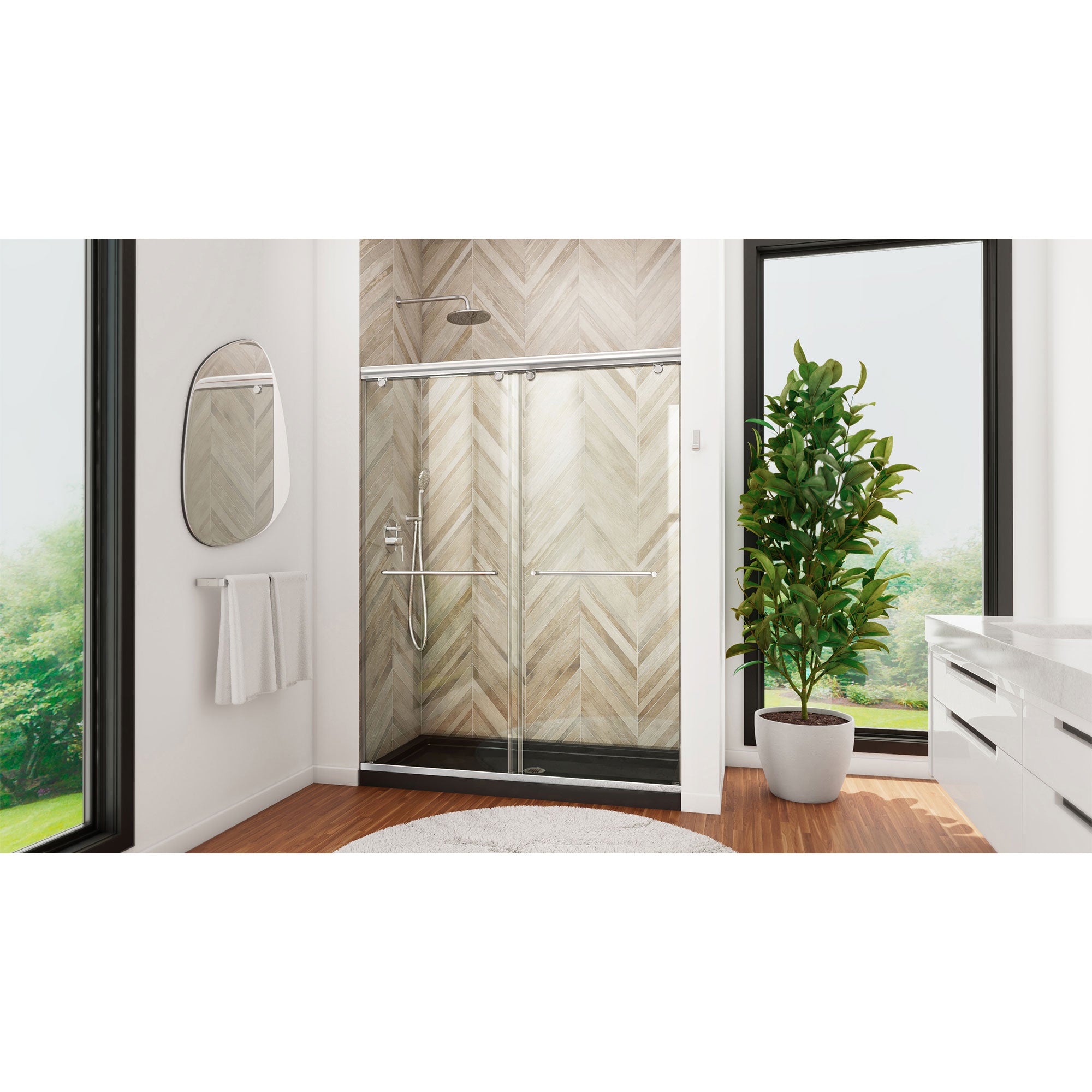 DreamLine Charisma 60" W Shower Door and Base