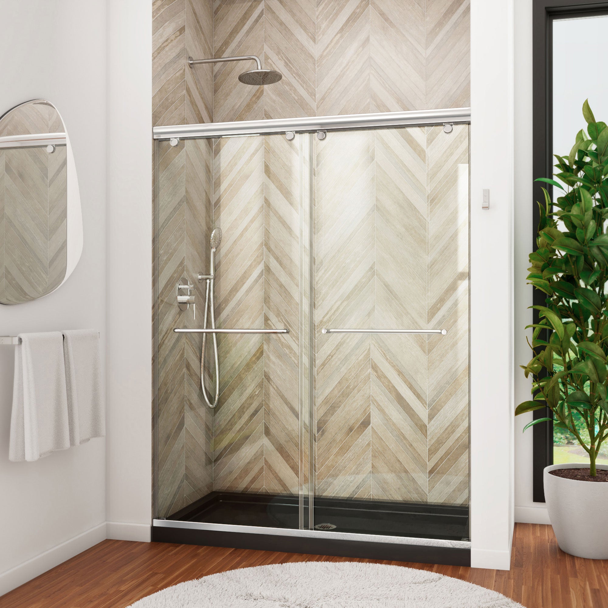DreamLine Charisma 60" W Shower Door and Base