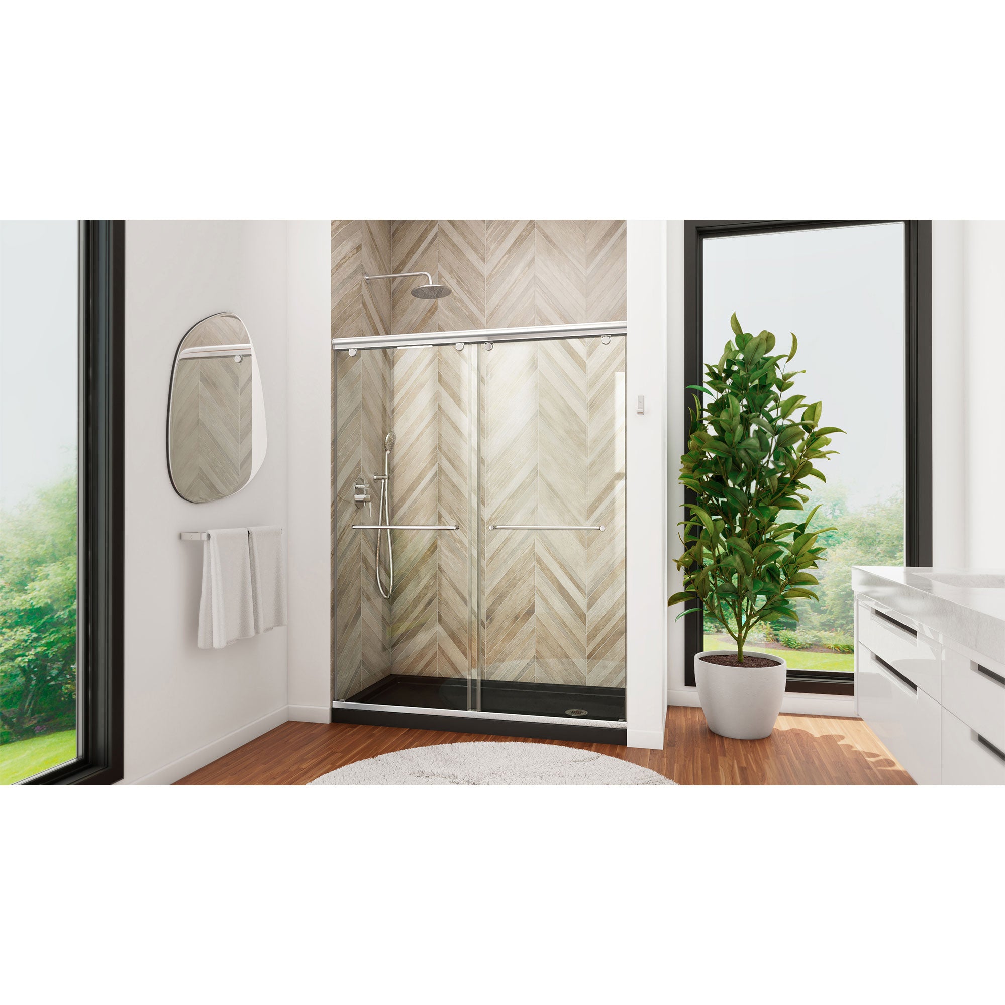 DreamLine Charisma 60" W Shower Door and Base
