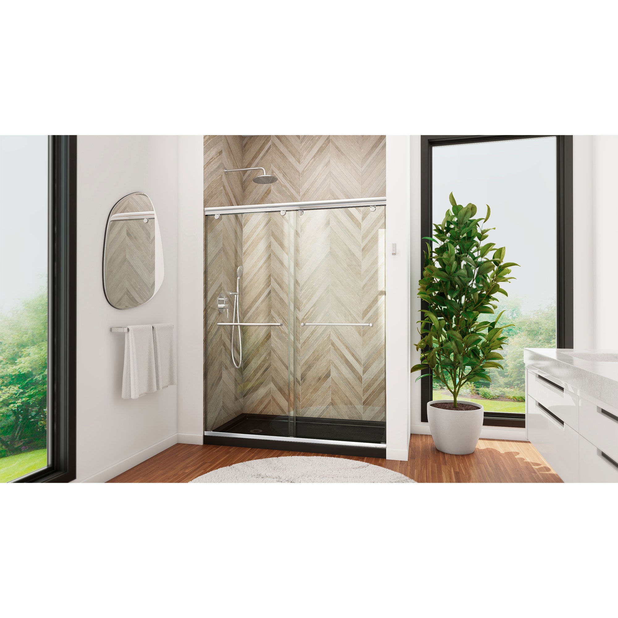 DreamLine Charisma 60" W Shower Door and Base