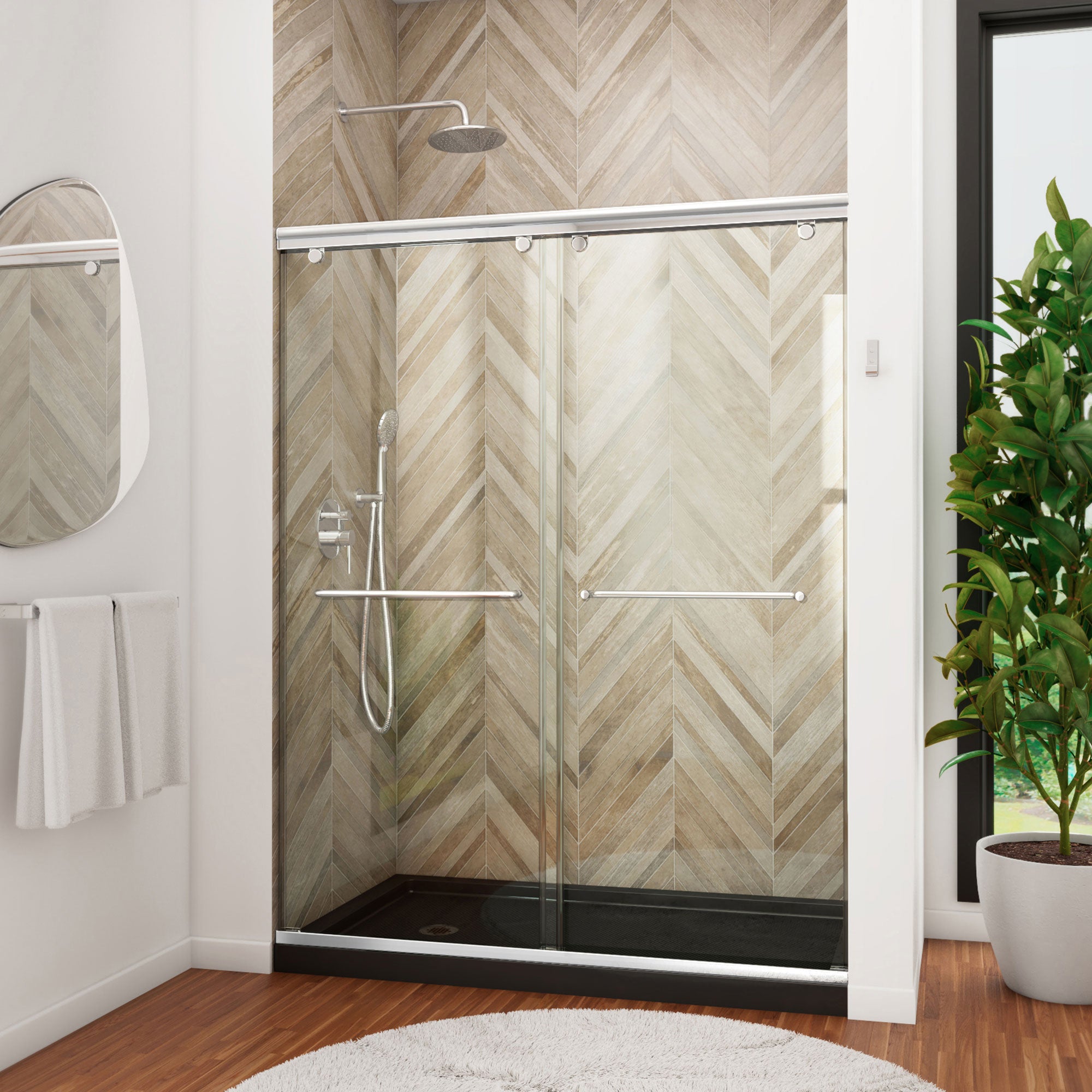 DreamLine Charisma 60" W Shower Door and Base