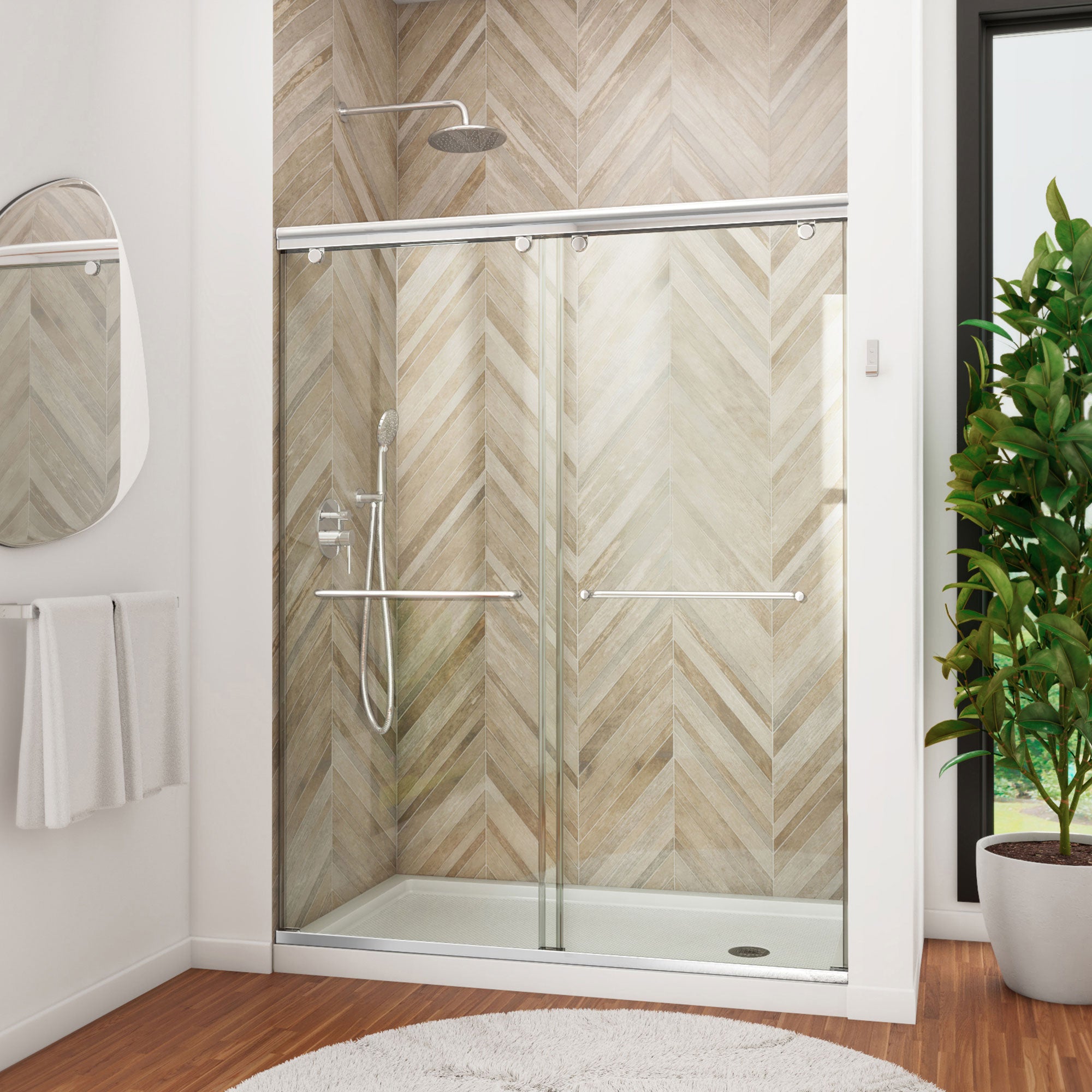 DreamLine Charisma 60" W Shower Door and Base