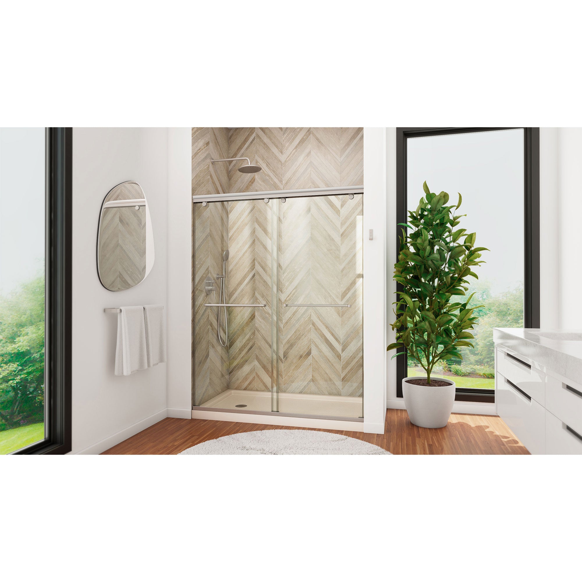 DreamLine Charisma 60" W Shower Door and Base