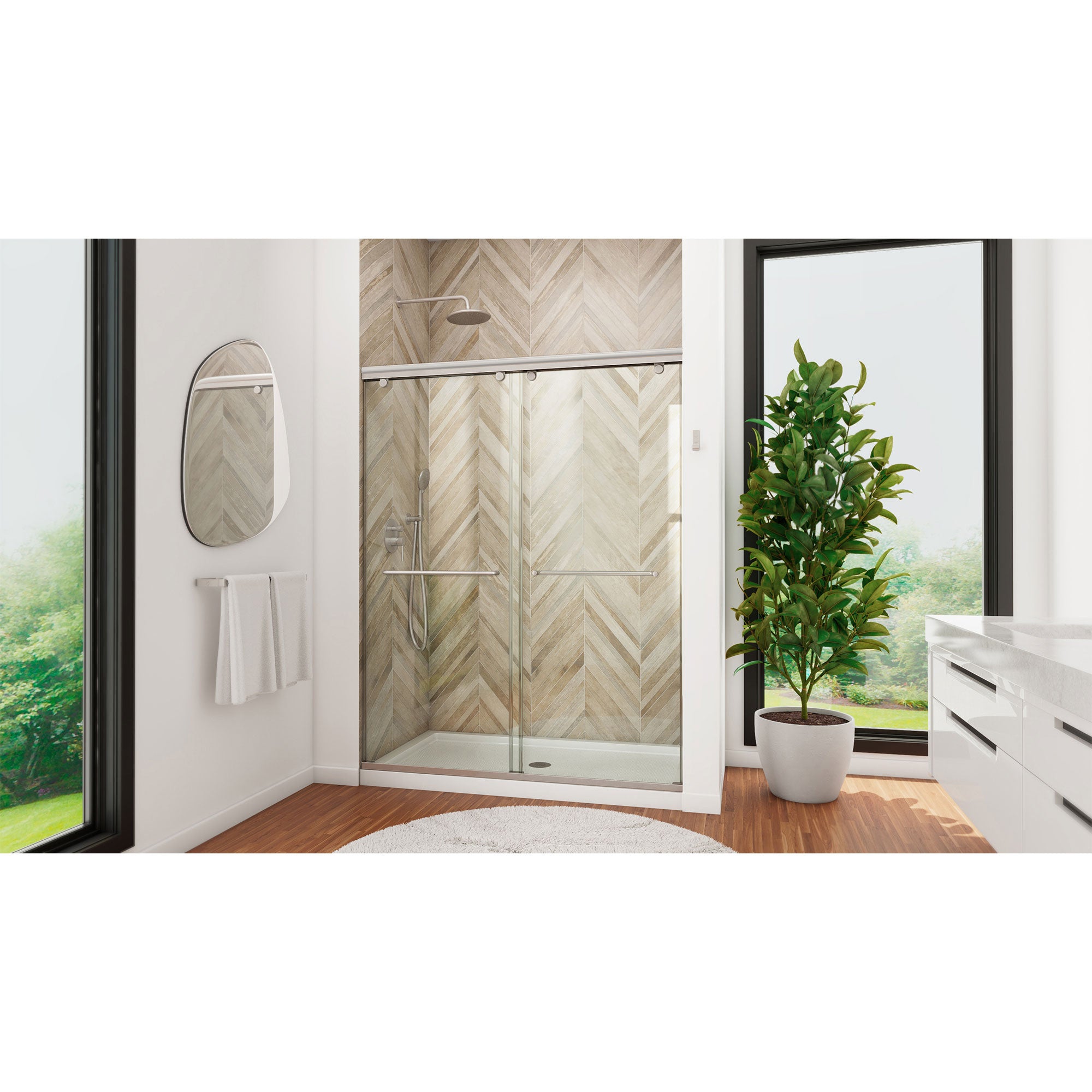 DreamLine Charisma 60" W Shower Door and Base