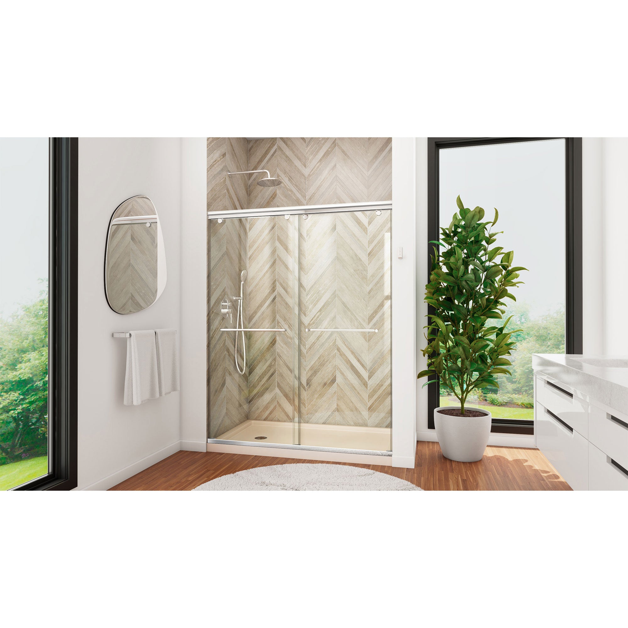 DreamLine Charisma 60" W Shower Door and Base