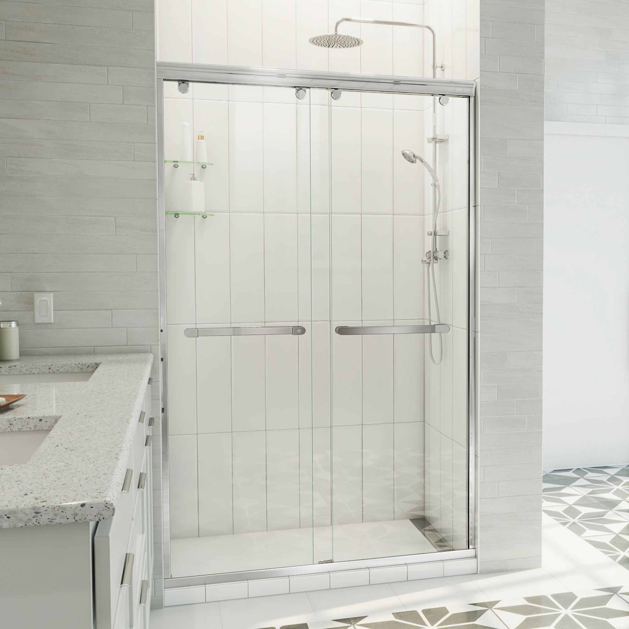 DreamLine Charisma-X 44 - 48 inch W x 76 inch H Semi-Frameless Bypass Shower Door