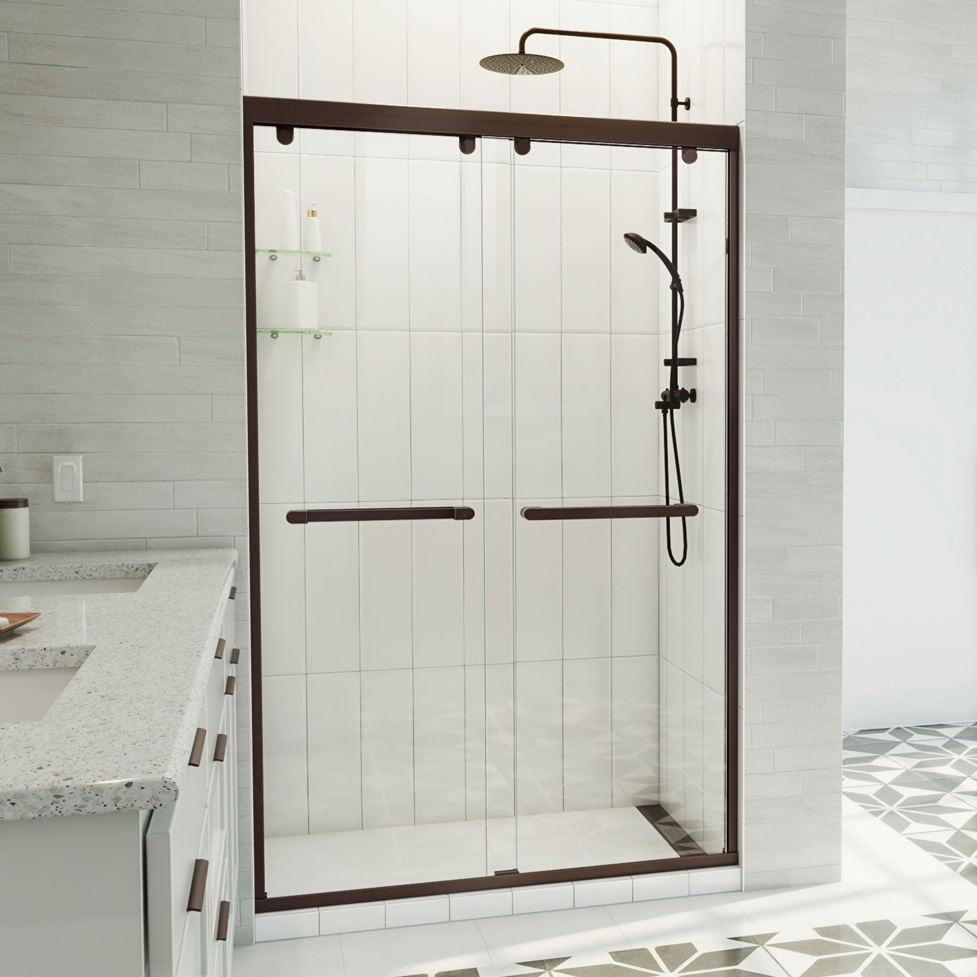 DreamLine Charisma-X 44 - 48 inch W x 76 inch H Semi-Frameless Bypass Shower Door