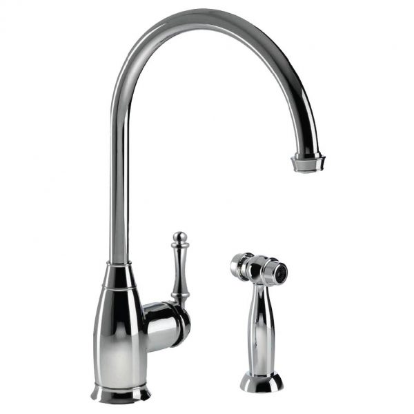 Charlotte Traditional Solid Brass Kitchen Faucet with Sidespray