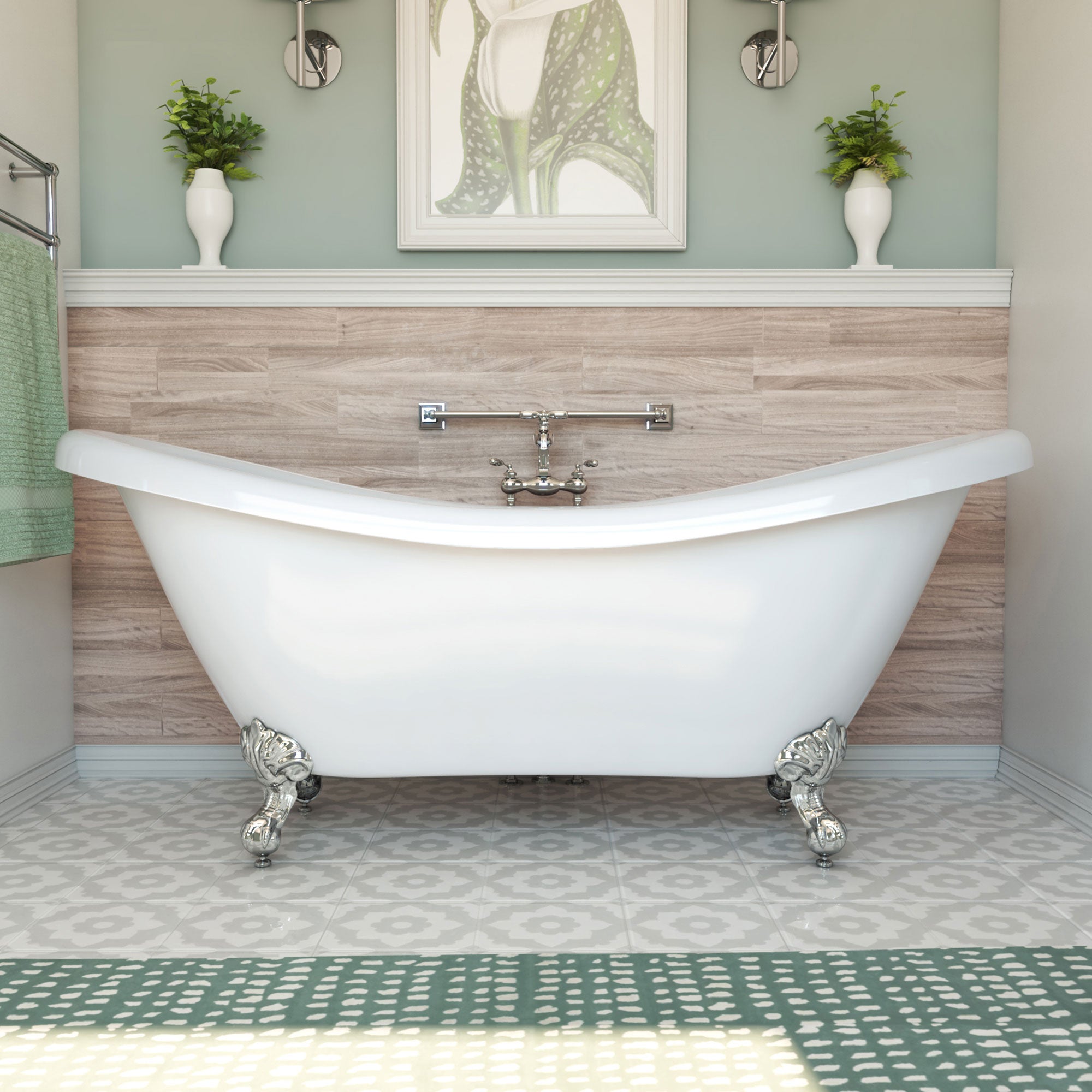 DreamLine Chesapeake 69 in. L x 31 in. H Bathtub
