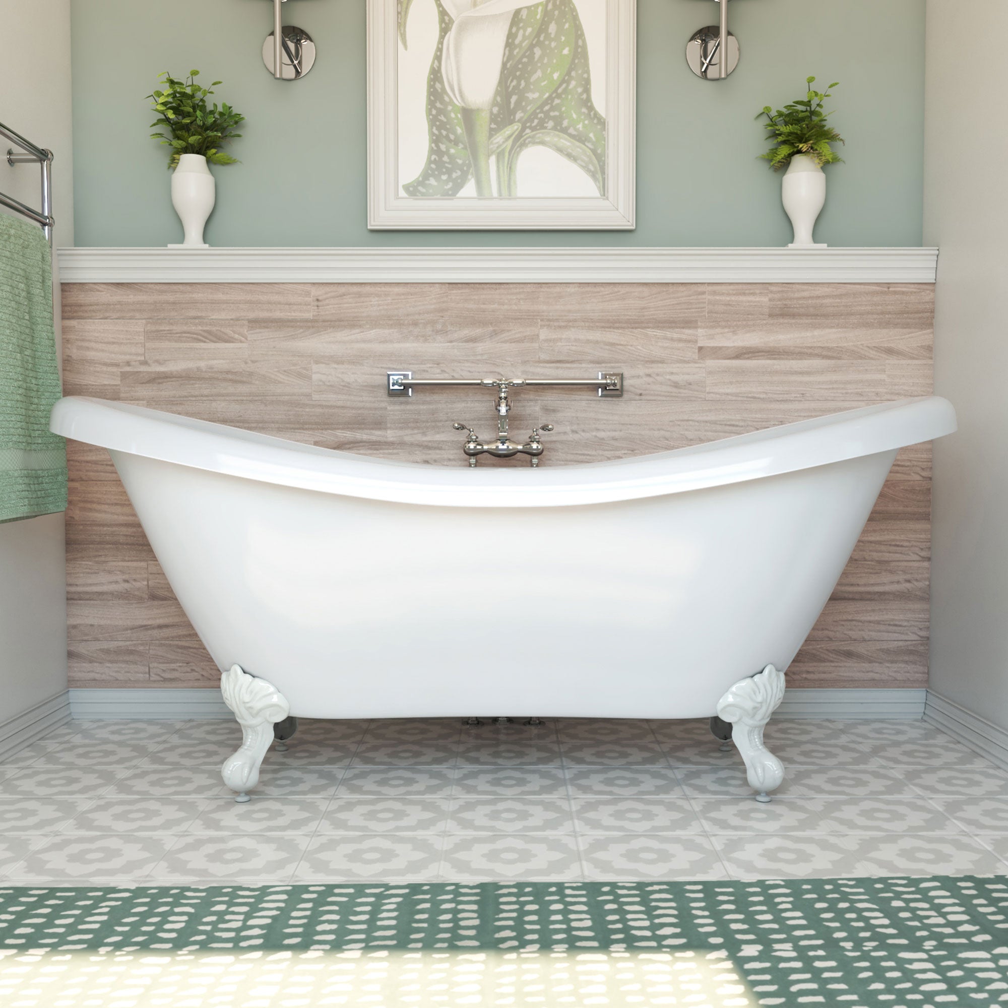 DreamLine Chesapeake 69 in. L x 31 in. H Bathtub