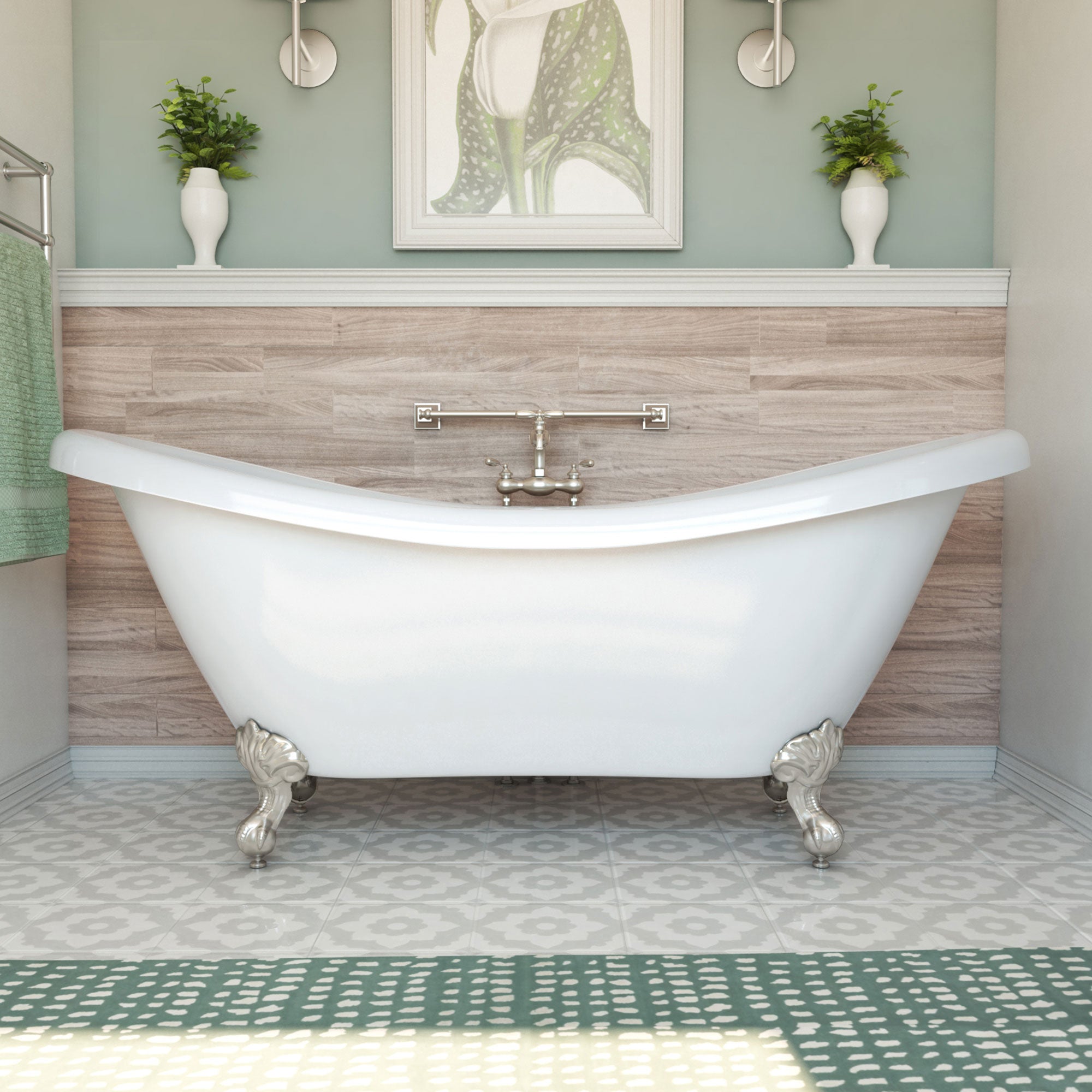 DreamLine Chesapeake 69 in. L x 31 in. H Bathtub