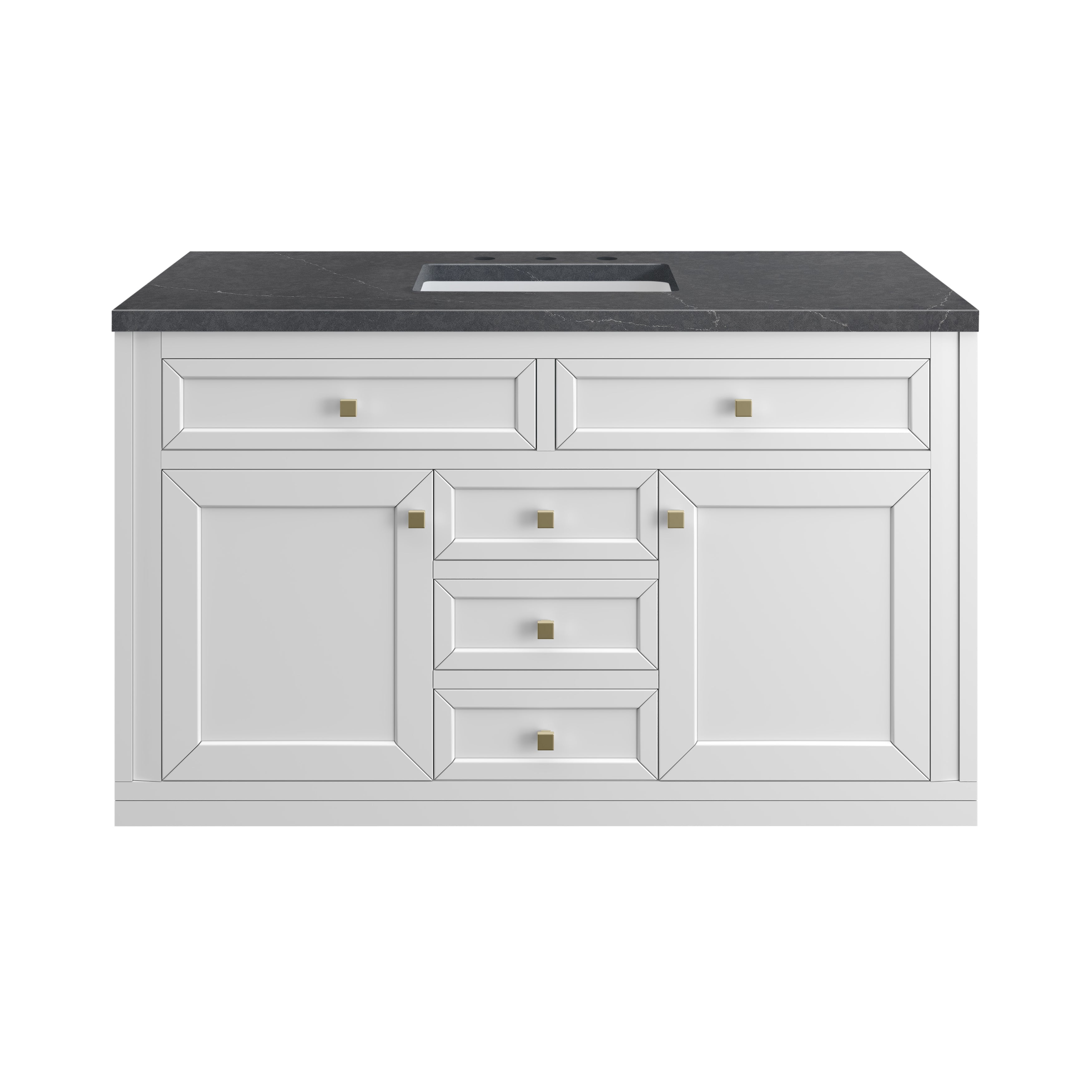 James Martin Chicago 48" Single Vanity in Glossy White with 3cm Countertop