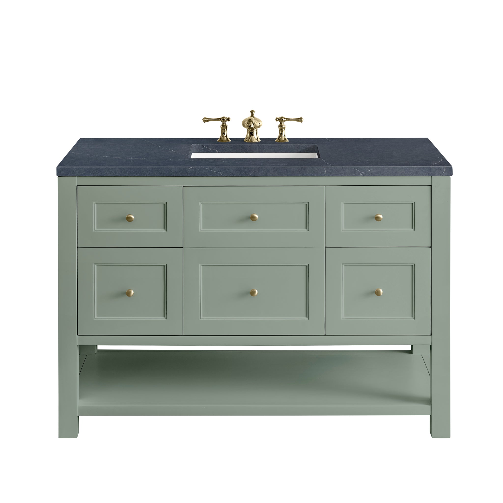 James Martin Breckenridge 48" Single Vanity in Smokey Celadon with 3cm Countertop