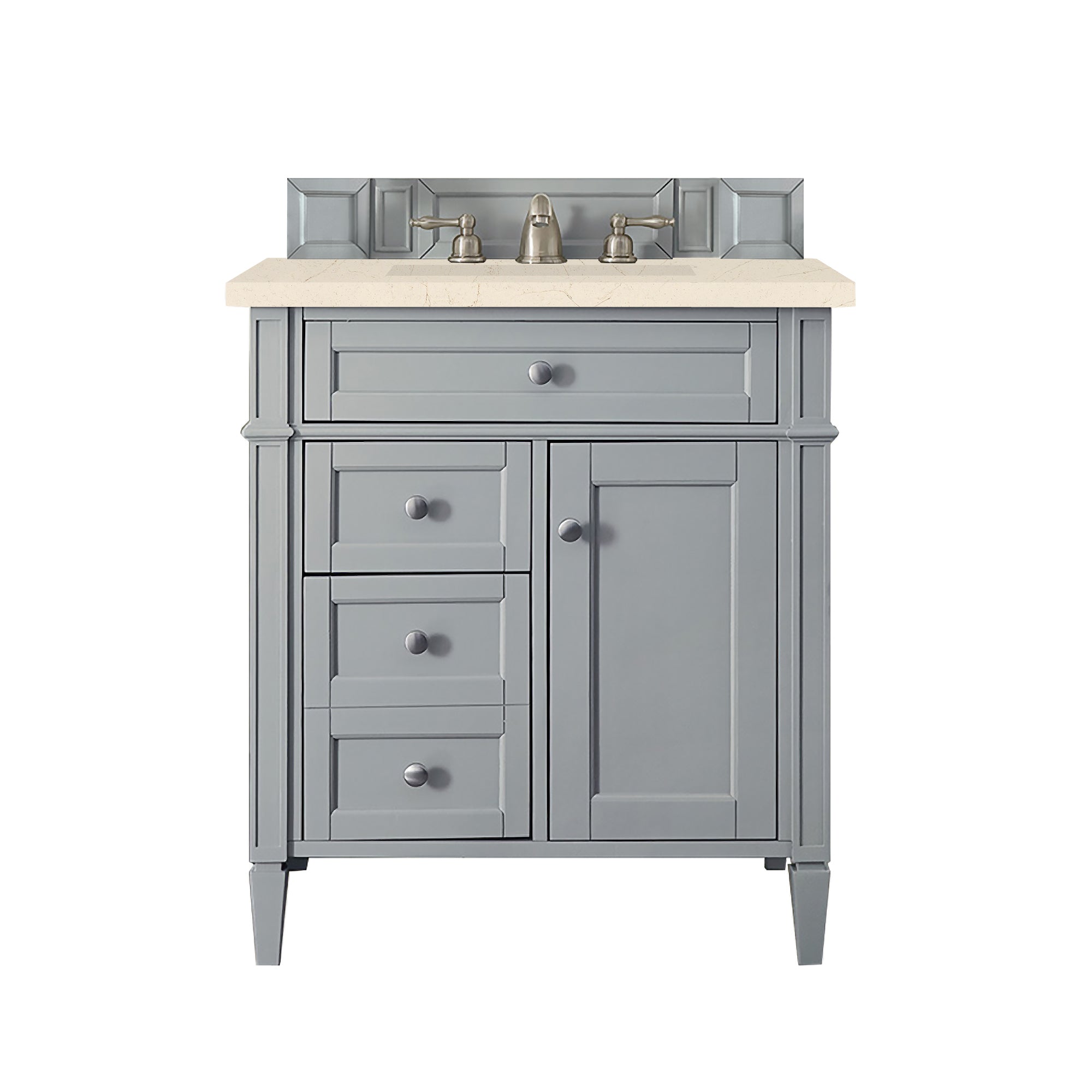 James Martin Brittany 30" Single Vanity in Urban Gray with 3cm Countertop