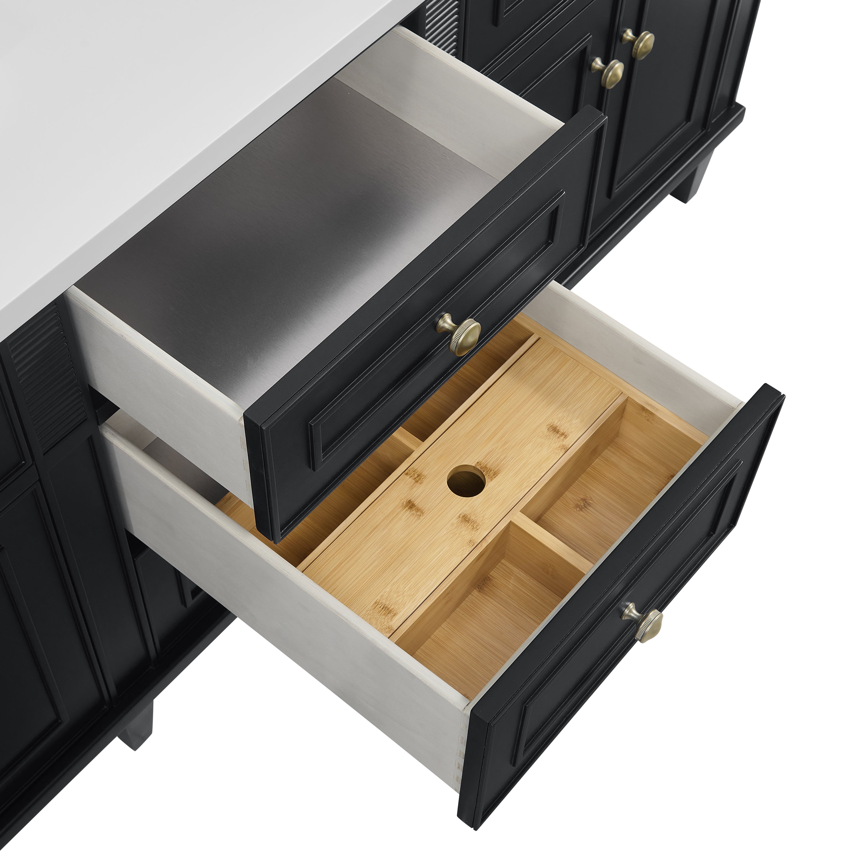 James Martin Lorelai 72" Double Vanity in Black Onyx with 3cm Countertop