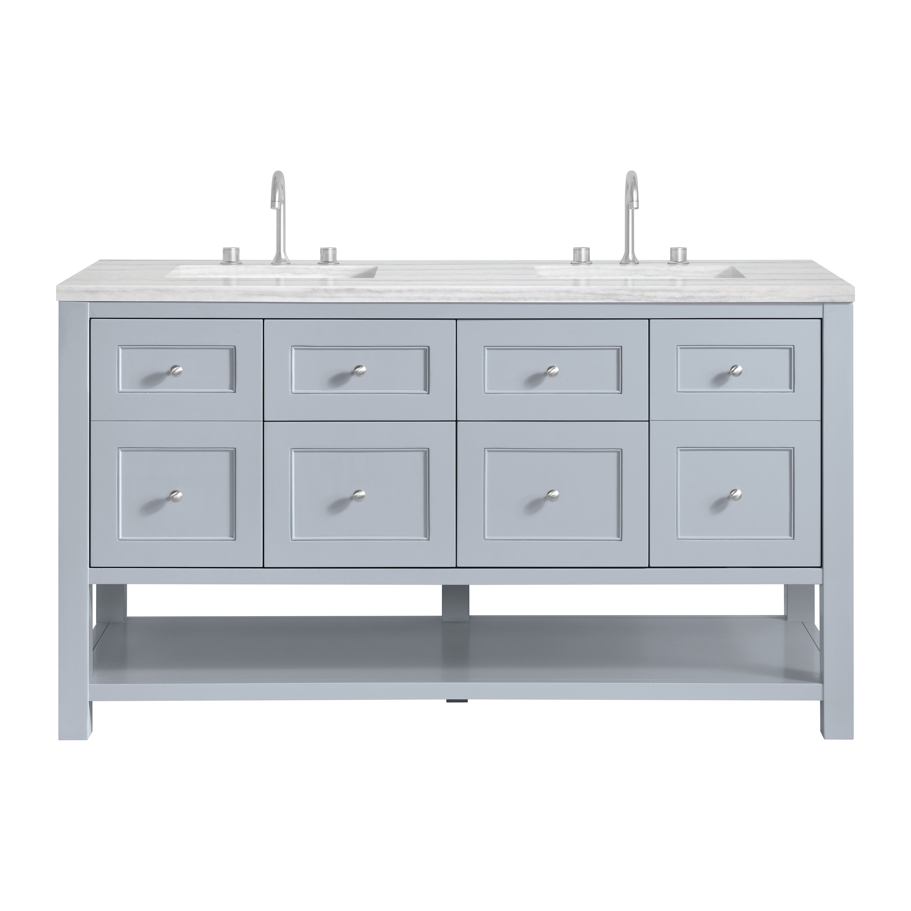 James Martin Breckenridge 60" Double Vanity in Serenity Blue with 3cm Countertop