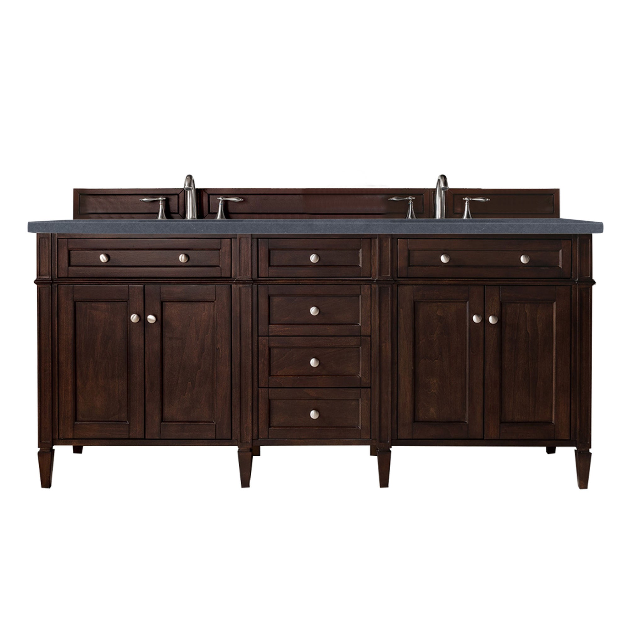 James Martin Brittany 72" Double Vanity in Burnished Mahogany with 3cm Countertop
