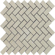 Crema Marfil Polished Marble Mosaic Herringbone 1"X2"