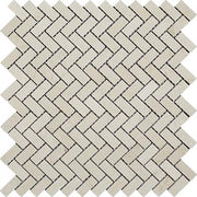 Crema Marfil Polished Marble Mosaic Herringbone 5/8"X1-3/8"