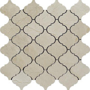 Crema Marfil Polished Marble Mosaic Lantern
