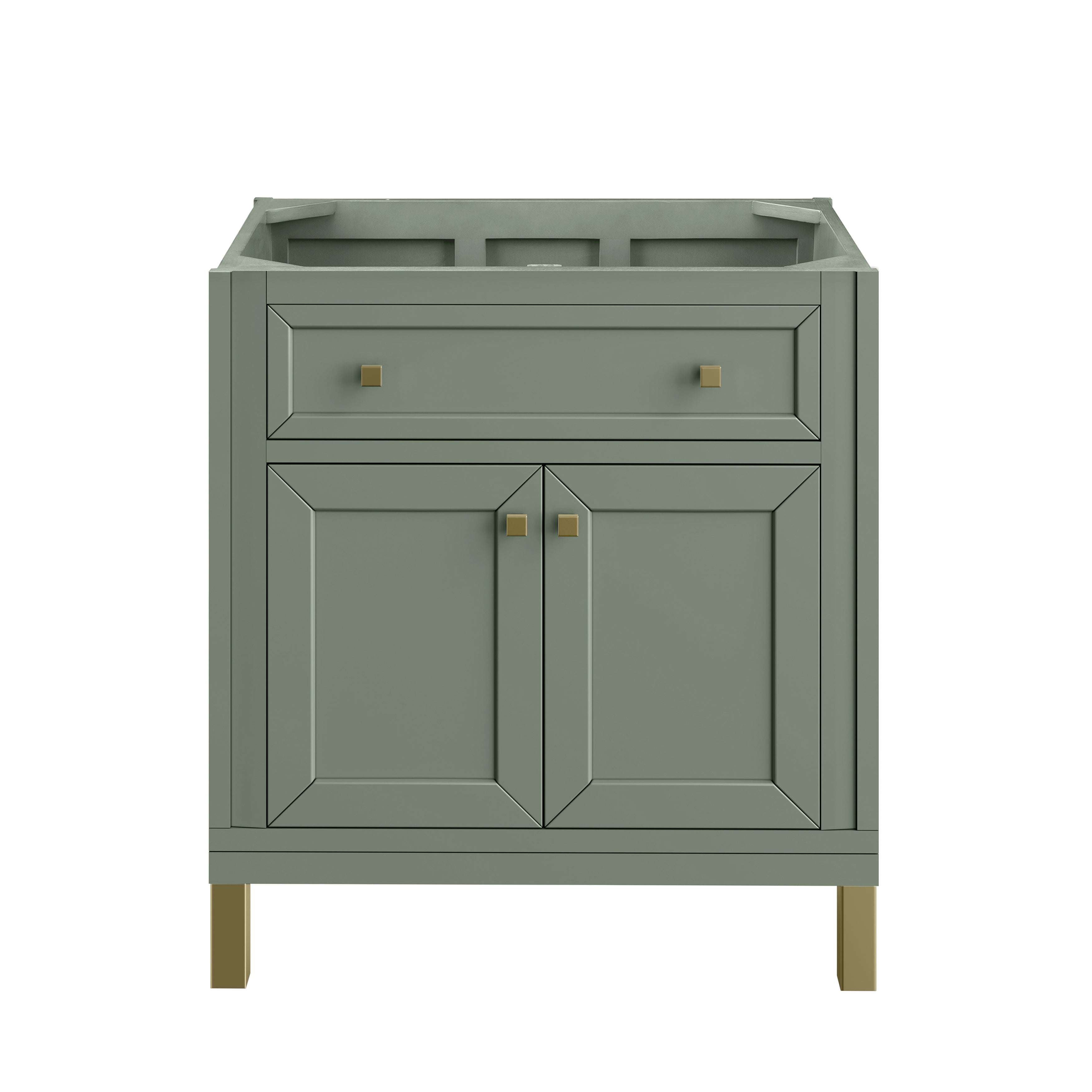 James Martin Chicago 30" Single Vanity in Smokey Celadon with 3cm Countertop