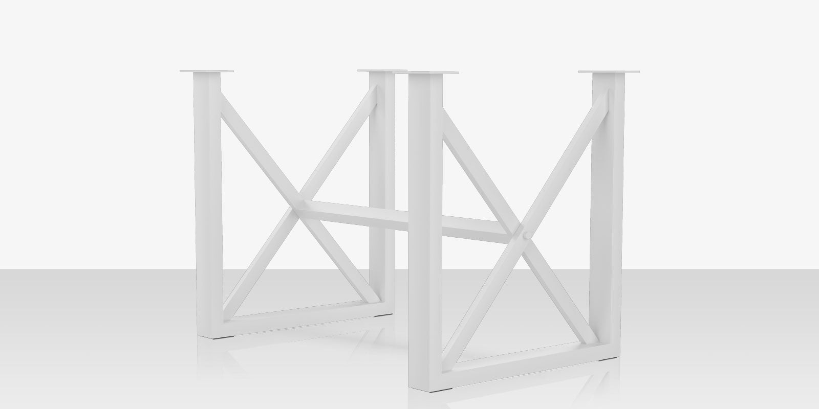 Contemporary Bases Square X Style Bar Table Base (set of two)