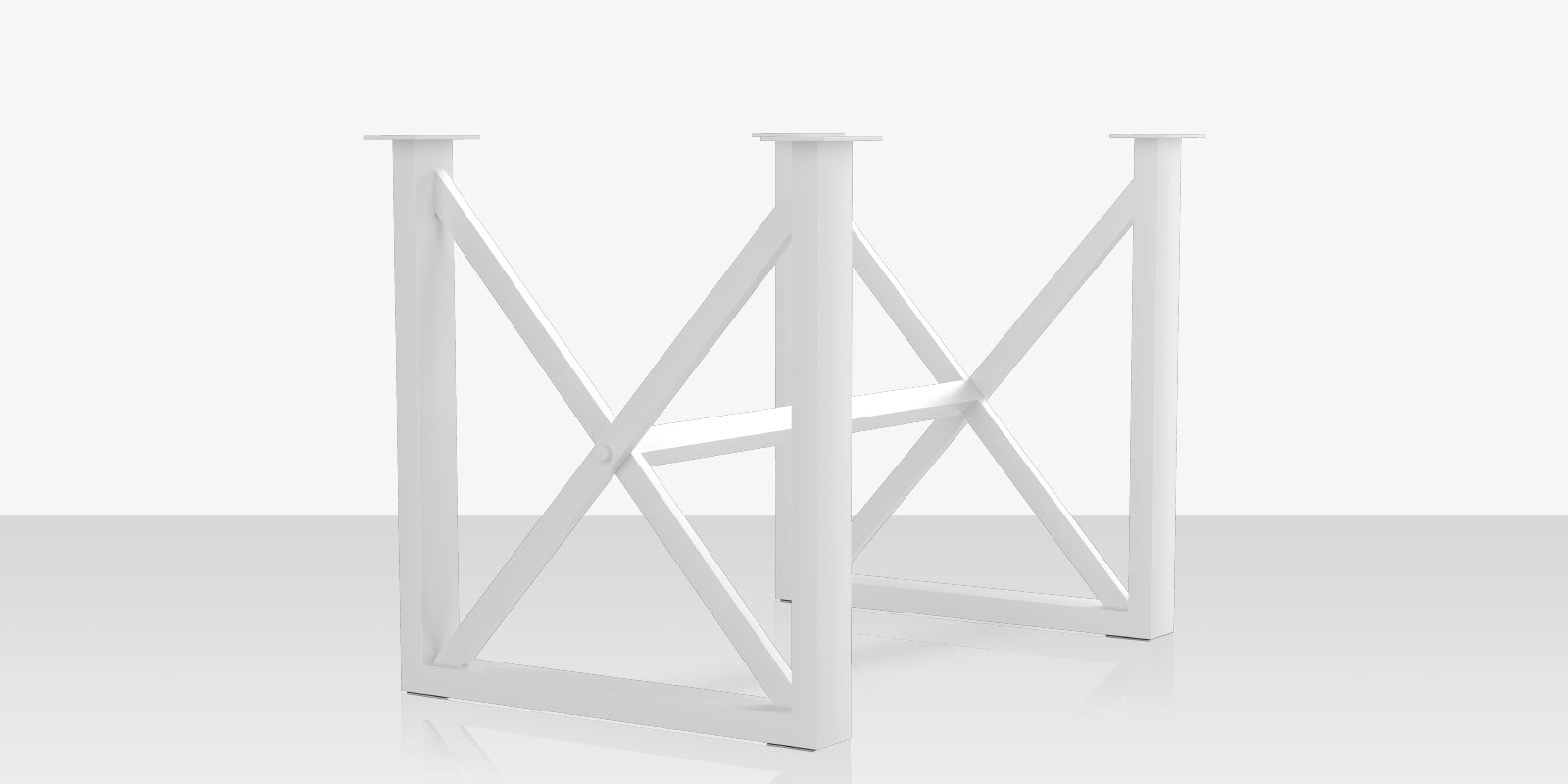Contemporary Bases Square X Style Bar Table Base (set of two)